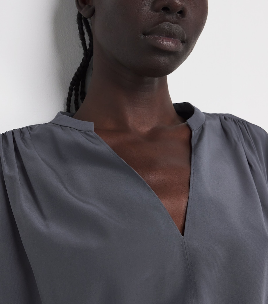 Silk Blondel Blouse SMOKE Image 6