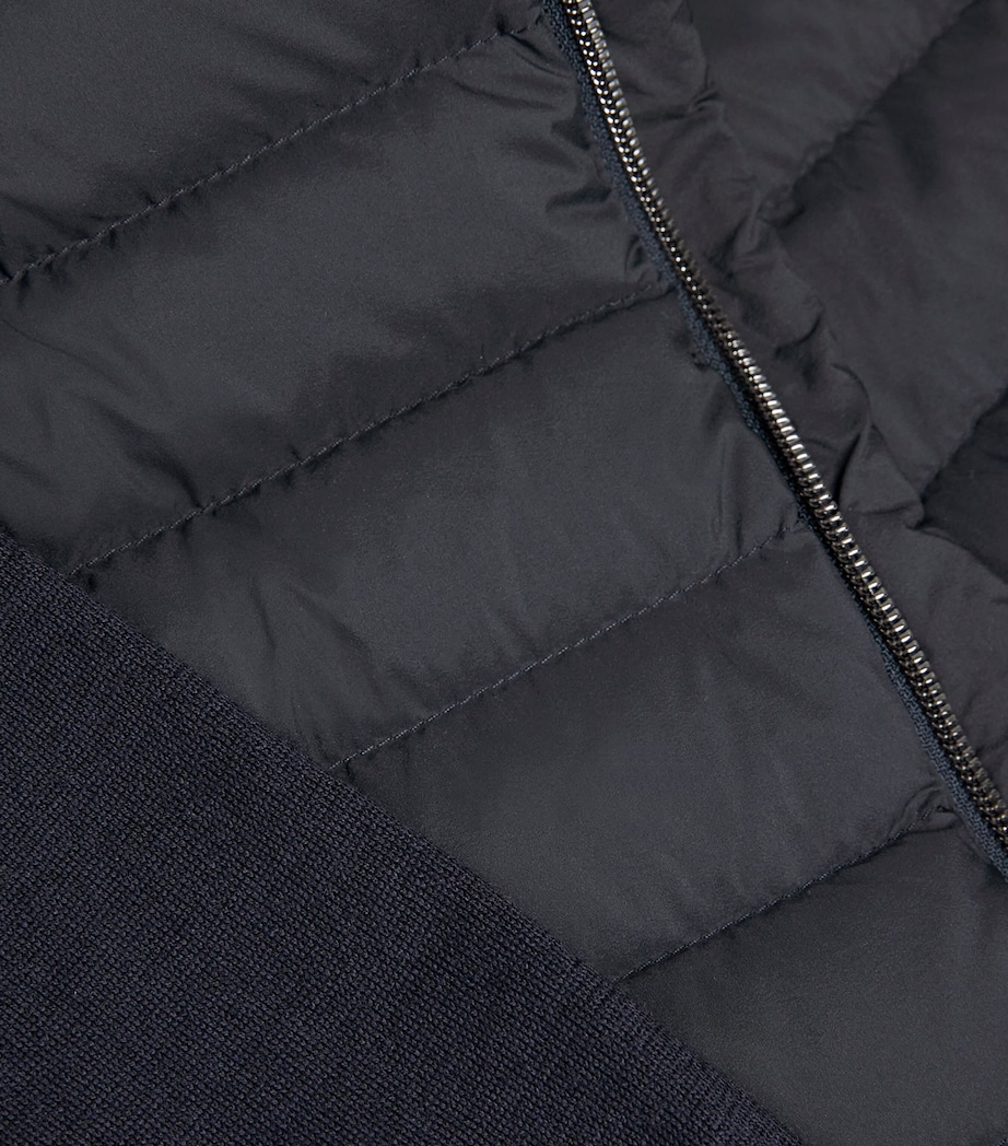 Virgin Wool-Silk Padded Jacket 9280BLU NAVY Image 5