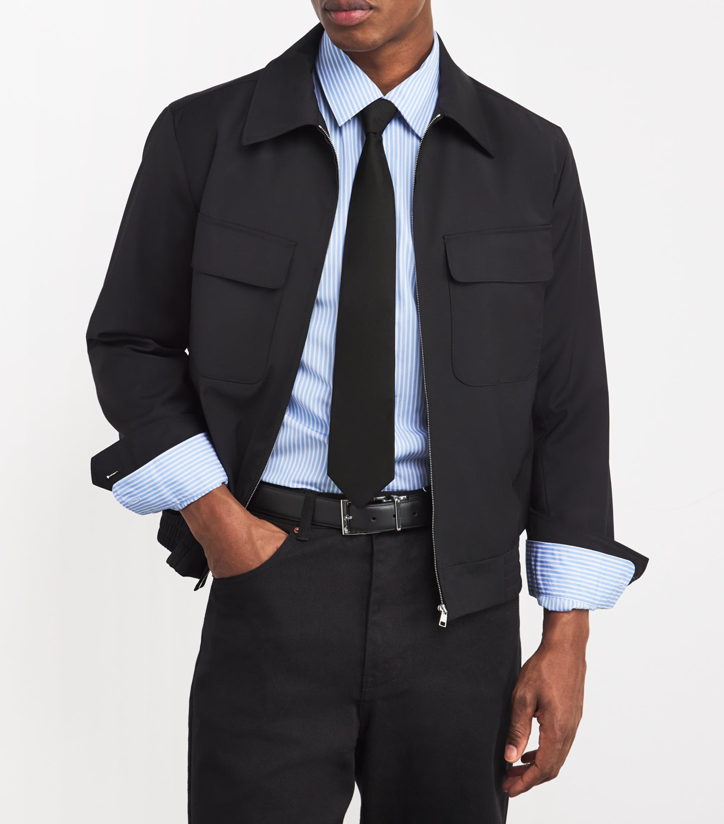 Silk Tie BLACK Image 3