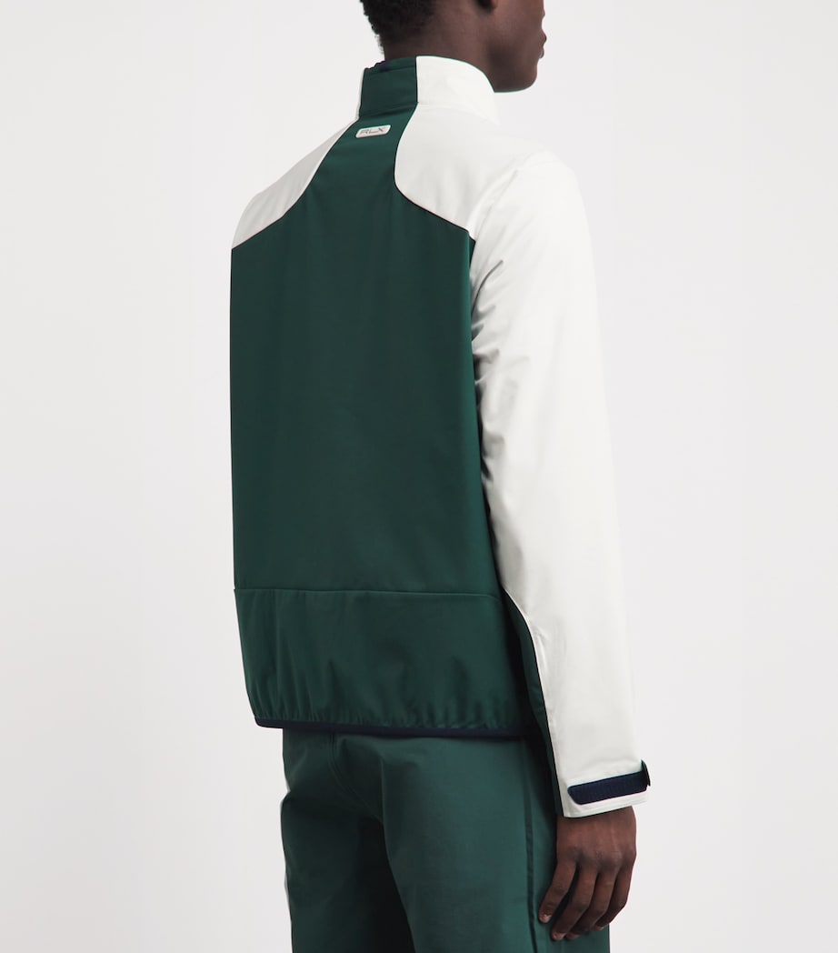 RLX Ralph Lauren Mens Colour-Block Packable Jacket Moss Agate/stn Pbble Image 5