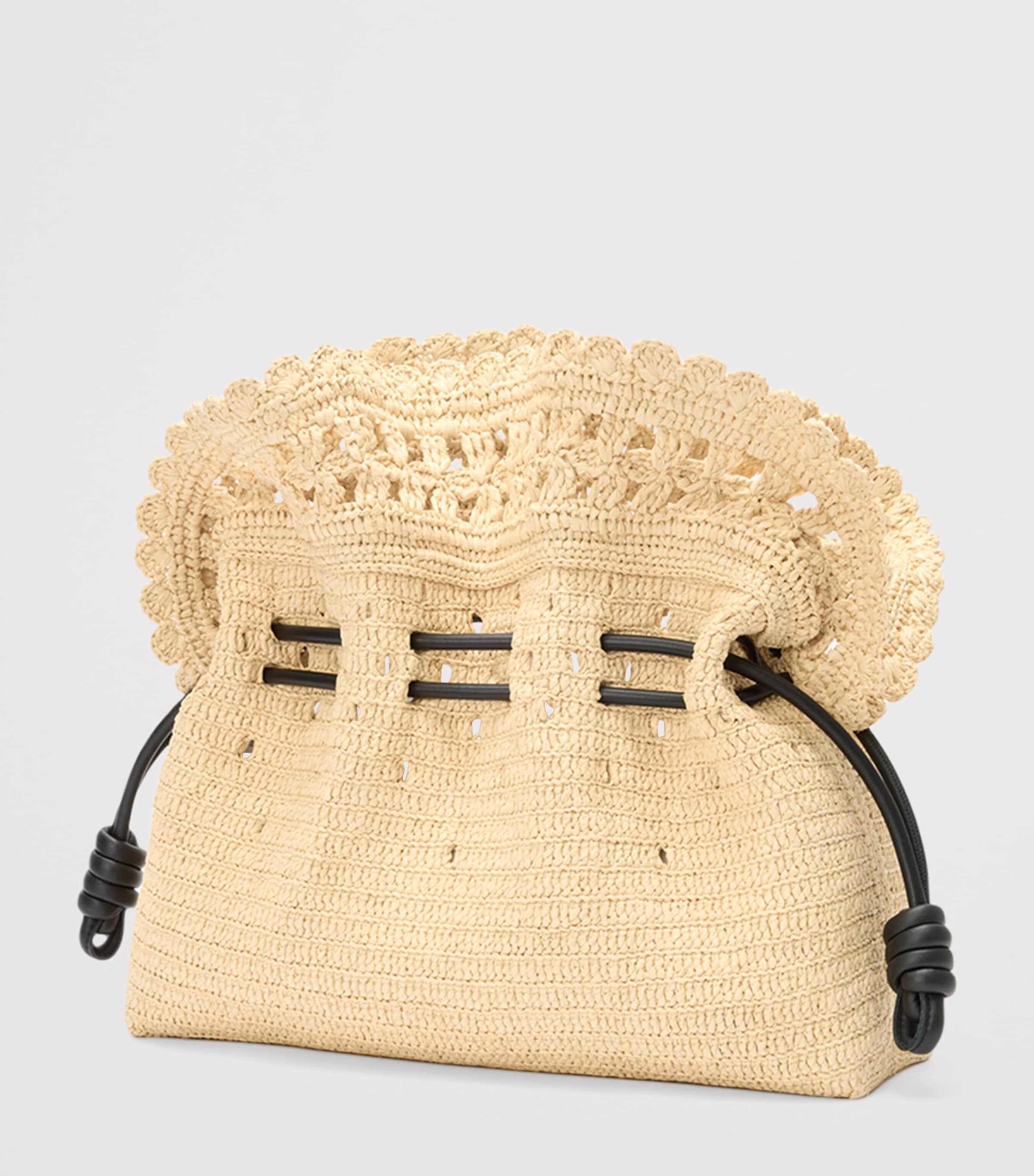 LOEWE x Paula's Ibiza Raffia Flamenco Purse Natural Image 2