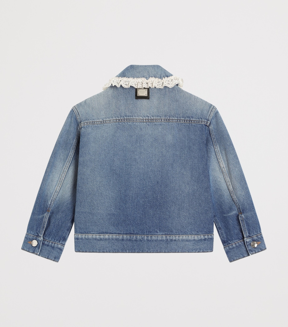 Dolce&Gabbana Kids Lace-Trim Denim Jacket (8-12+ Years) Combined Colou Image 2