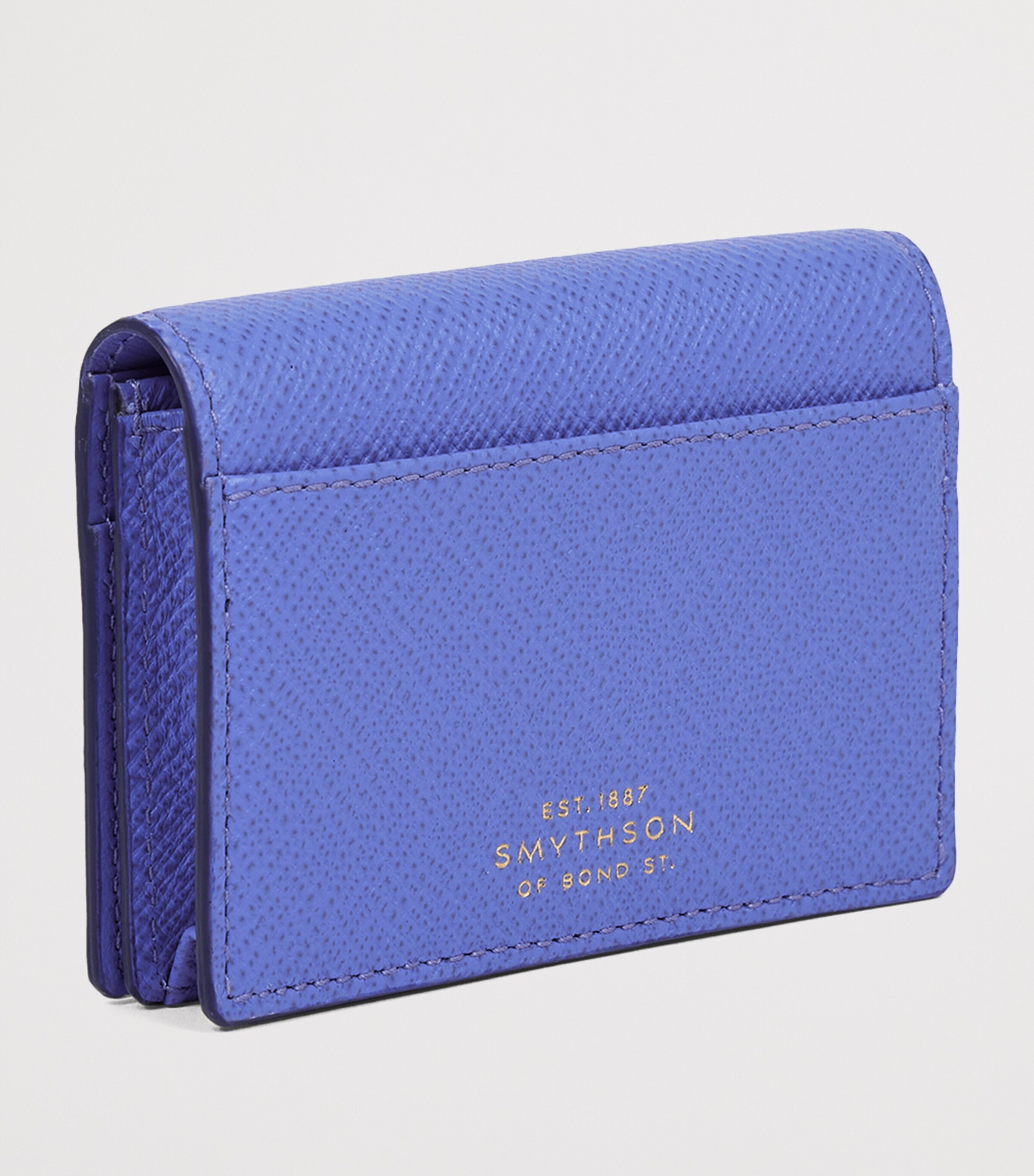 Smythson Calfskin Panama Folded Card Holder U Violet Image 3