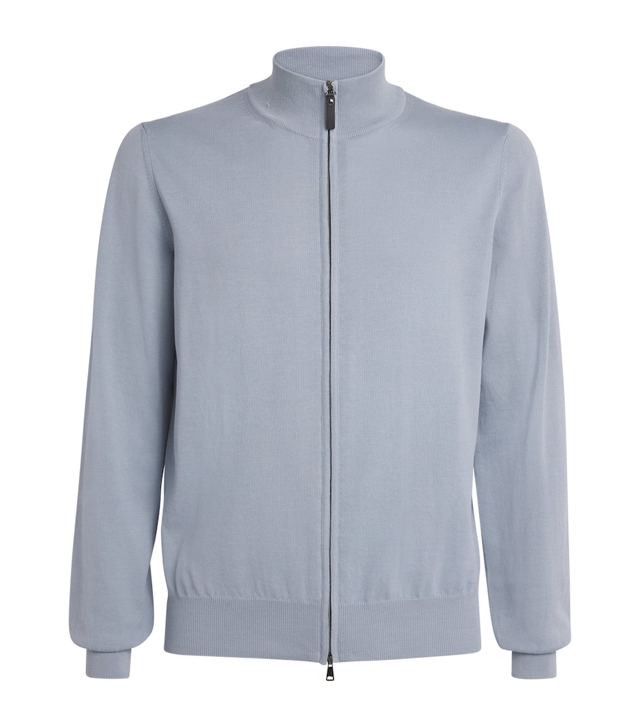 Cotton Zip-Up Cardigan 408 Image 1