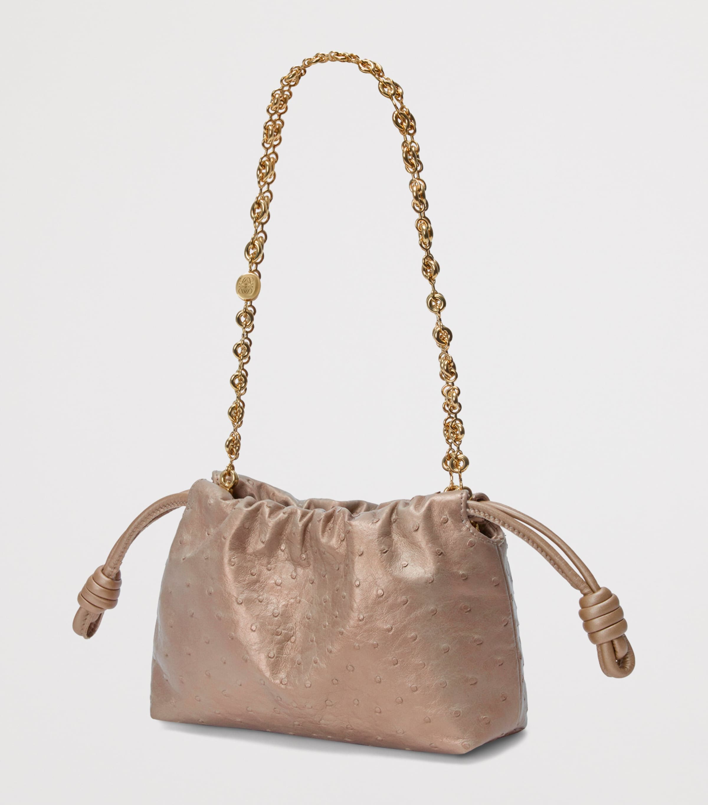 Mini Leather Flamenco Clutch Bag IVORY Image 2