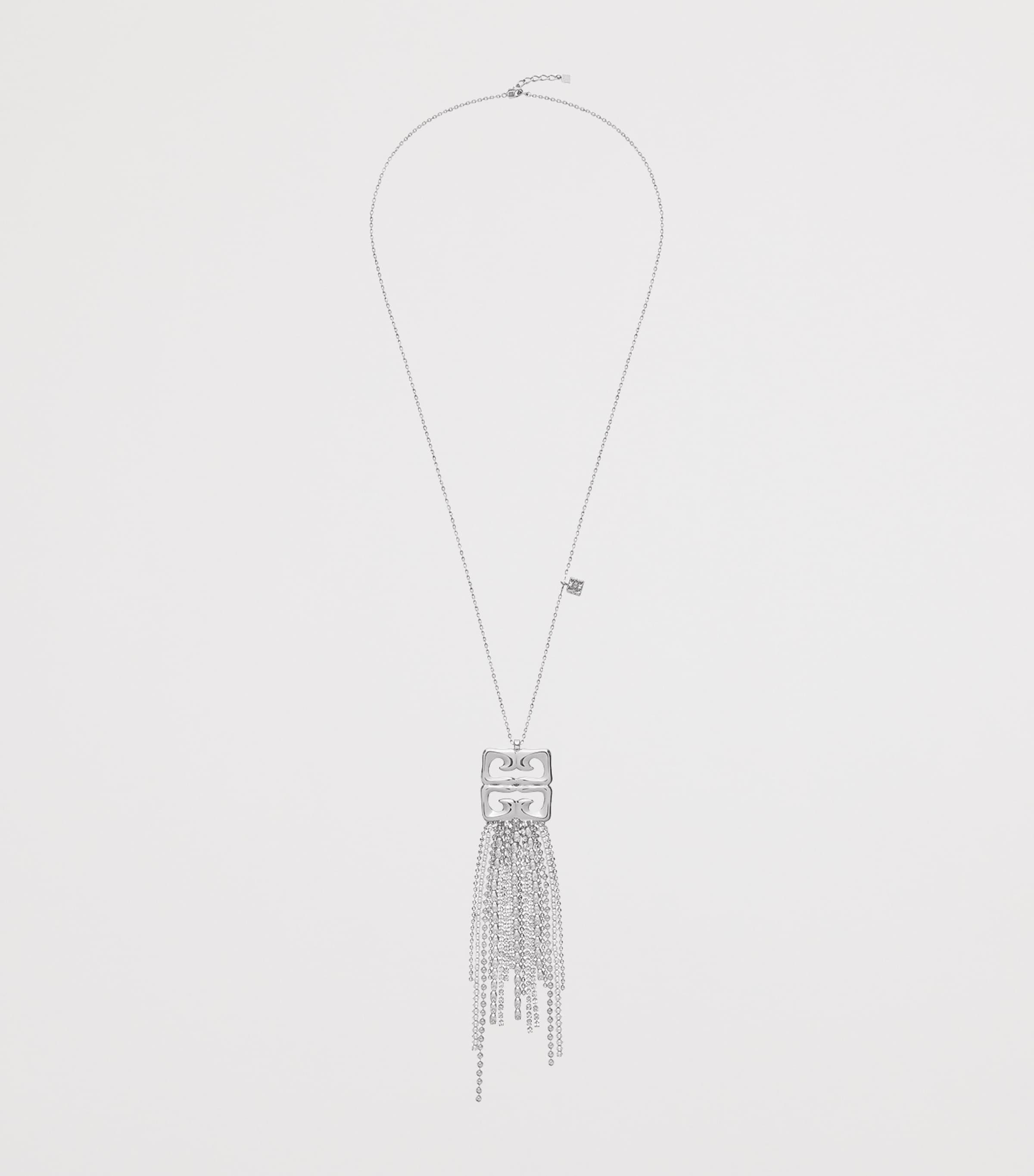 Givenchy 4g Liquid Necklace In Metal With Crystals Fringes