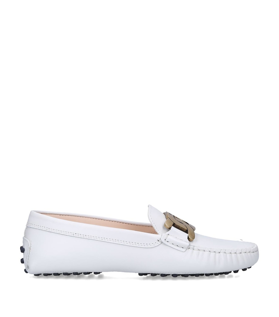 Leather Kate Gommino Driving Shoes BEIGE Image 3