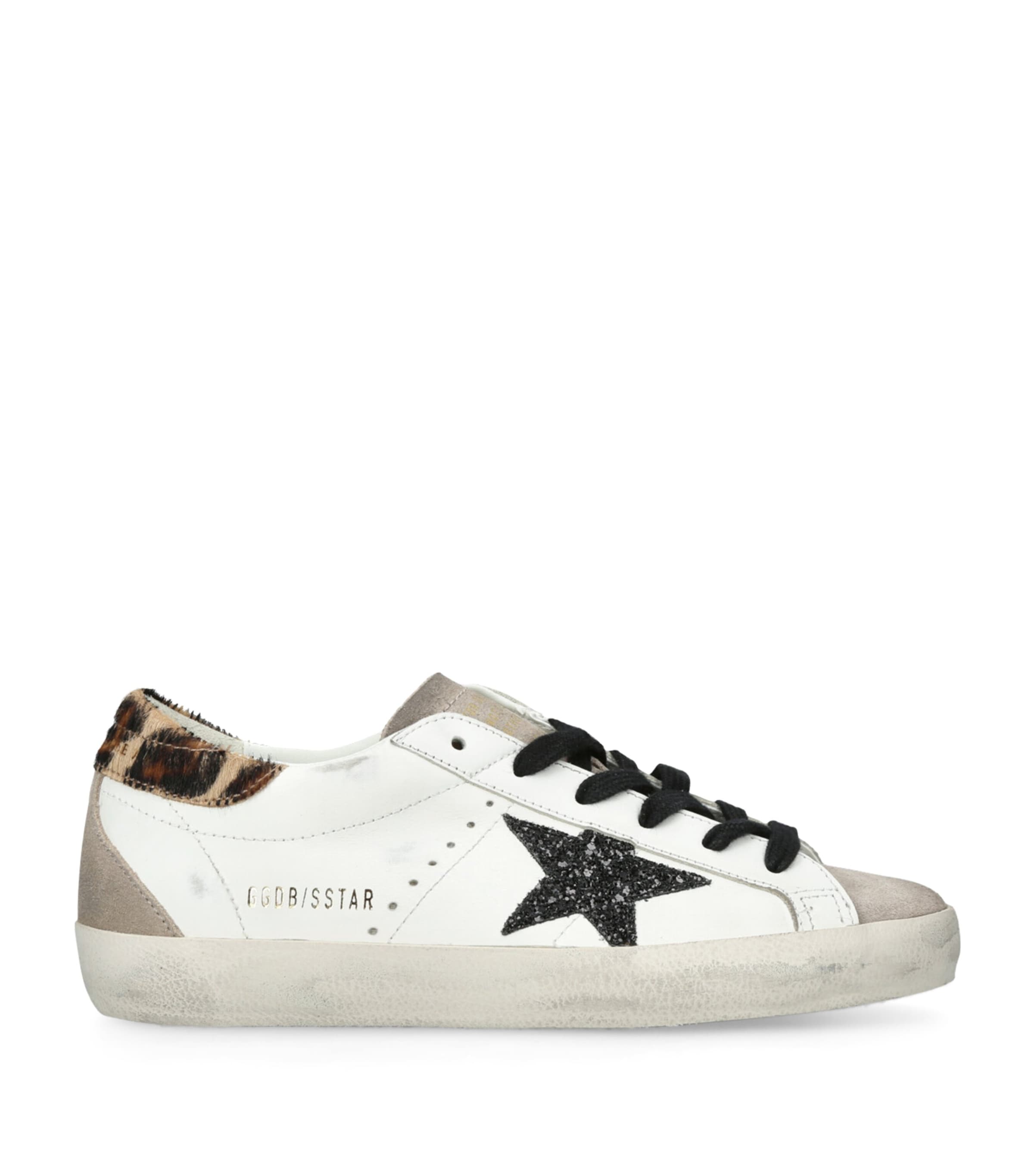 Golden Goose Leather Glittered Super-Star Sneakers White/comb Image 1