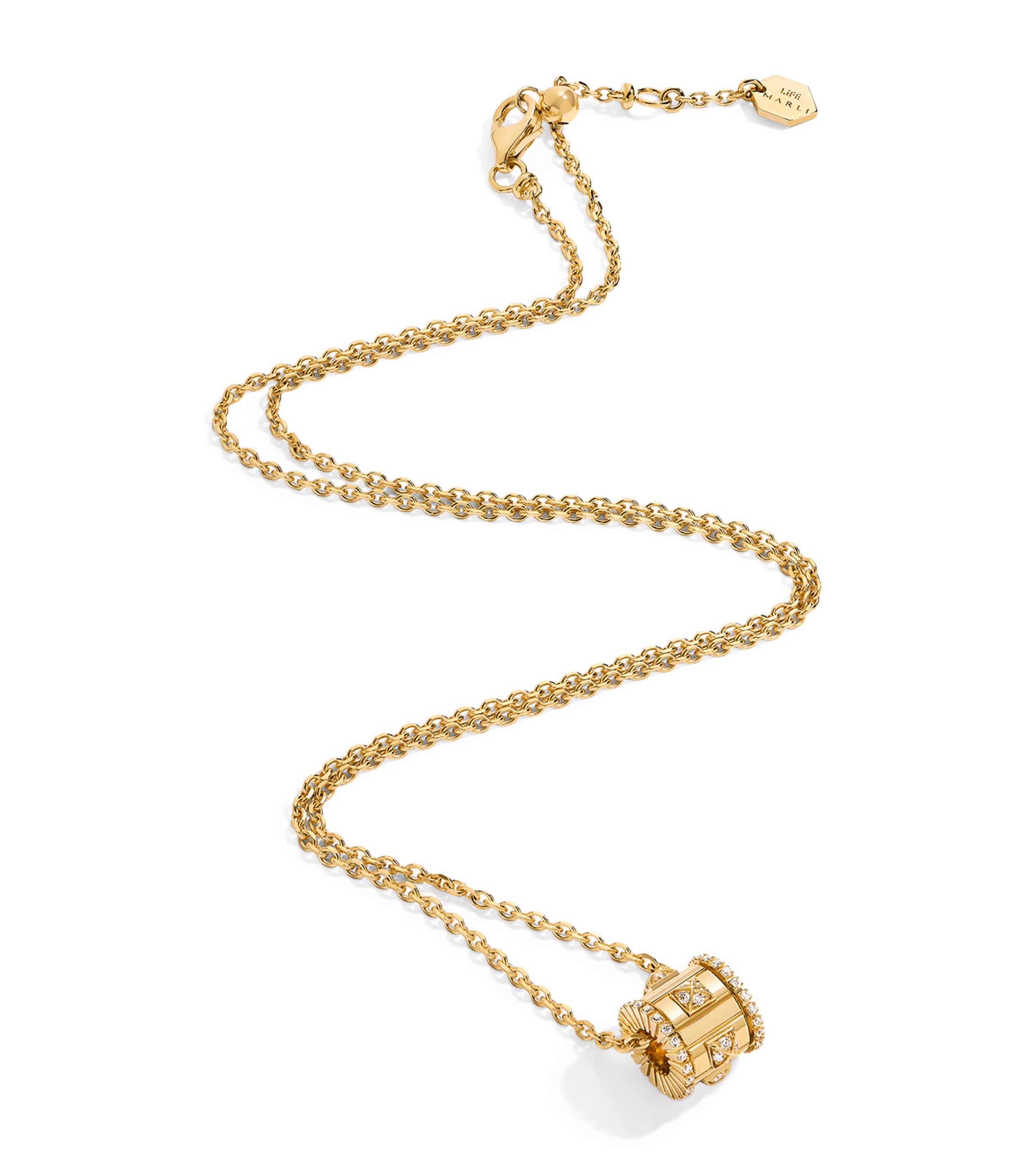 Marli New York Yellow Gold And Diamond Life Necklace In Gold