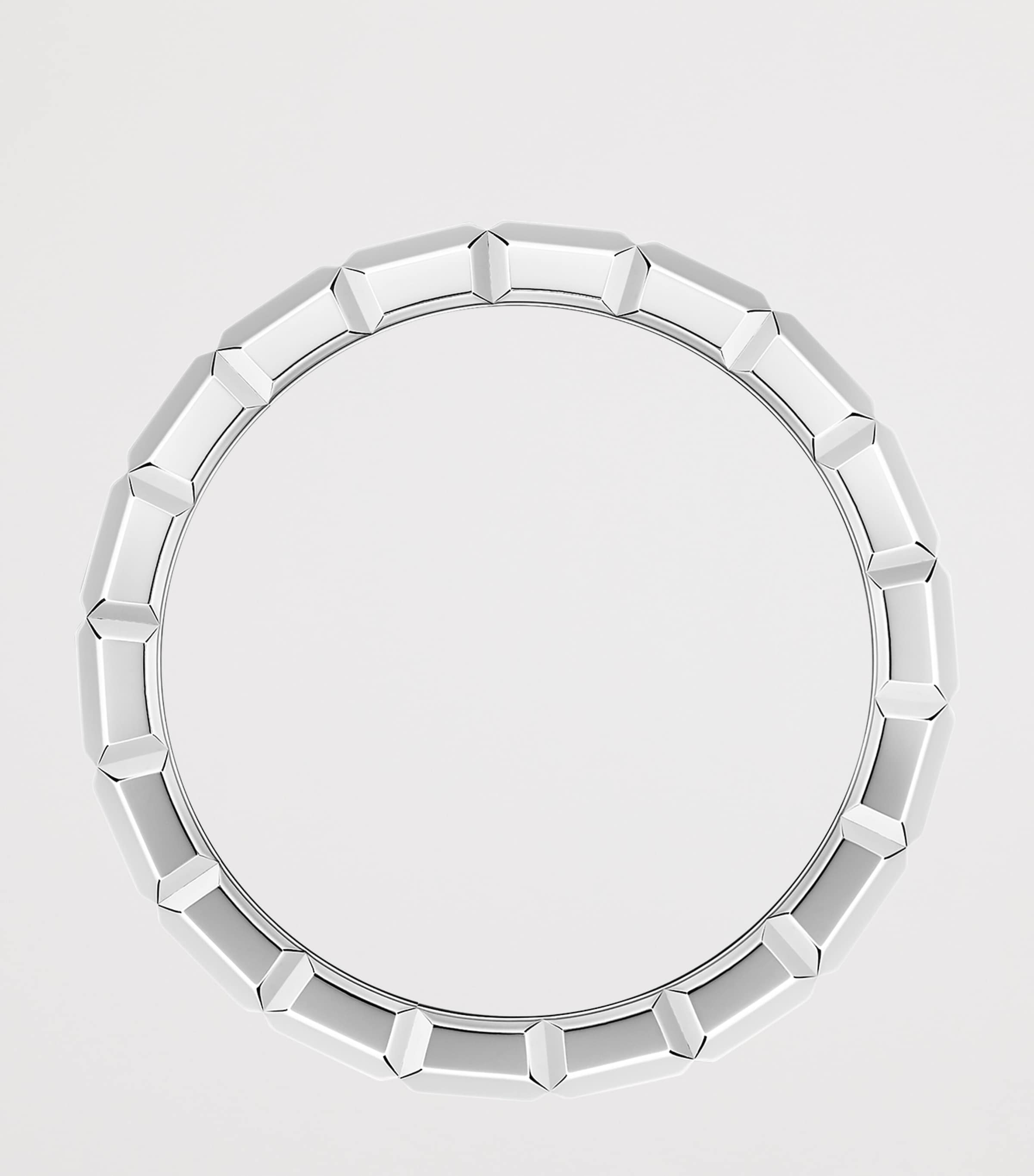 White Gold and Diamond Ice Cube Ring 18K WHITE GOLD Image 3