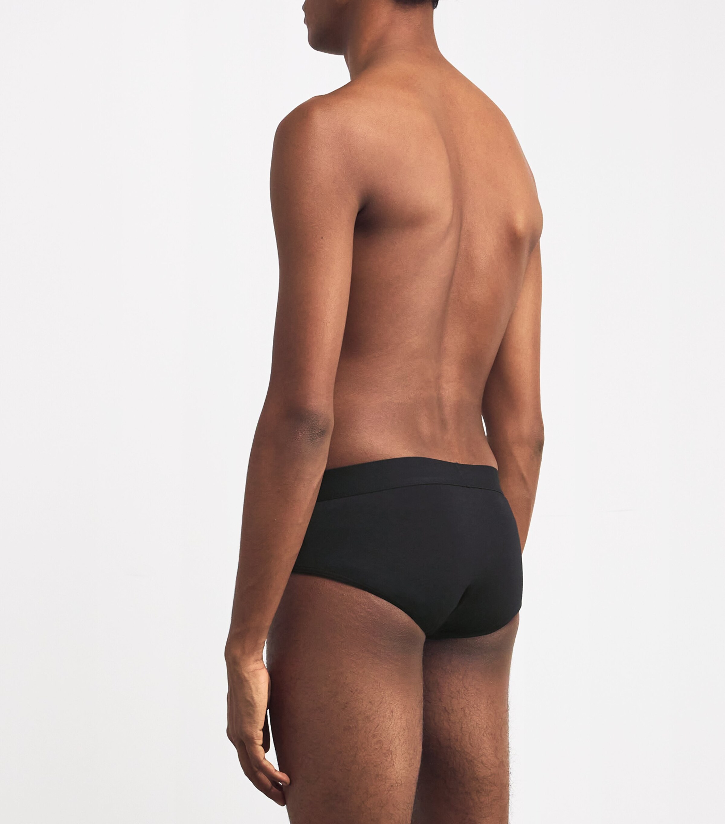 Stretch-Cotton Logo Briefs (Pack of 3) 001-BLACK Image 3