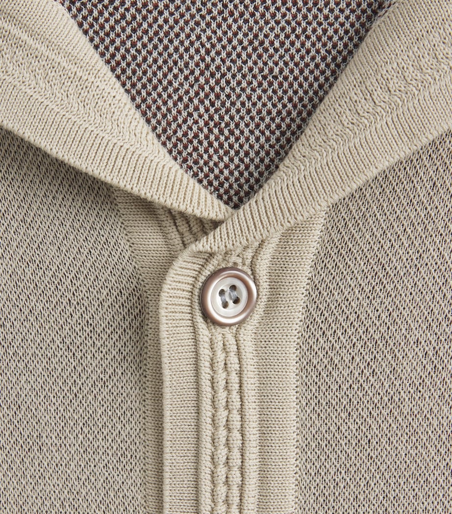 Kapital Mens Knitted Chimayo Shirt Beige Image 6