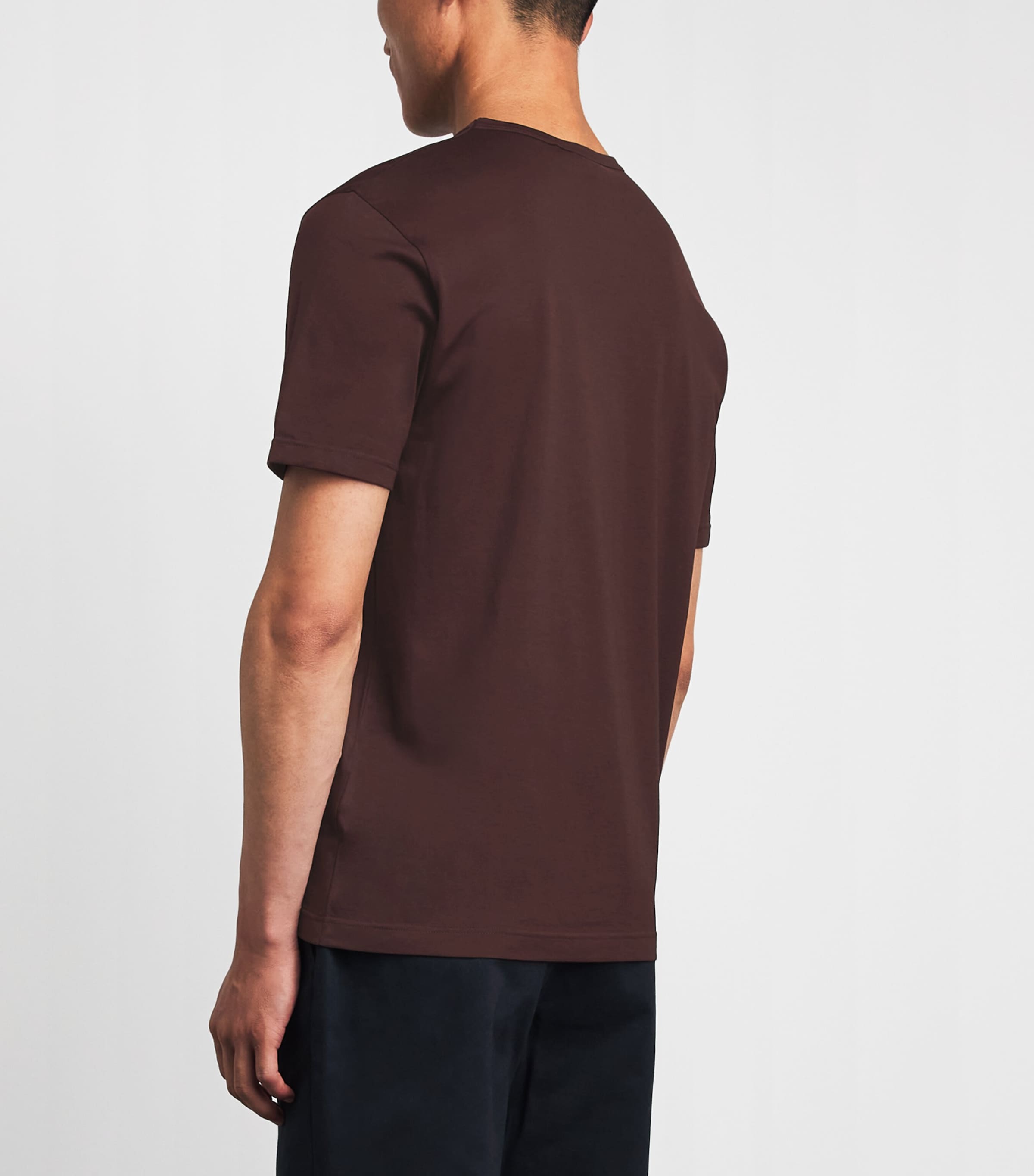 Sunspel Mens Supima Cotton Classic T-Shirt Bakelite Image 5