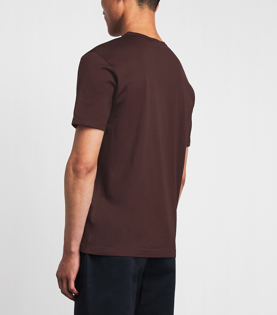 Sunspel Mens Supima Cotton Classic T-Shirt Bakelite Image 5
