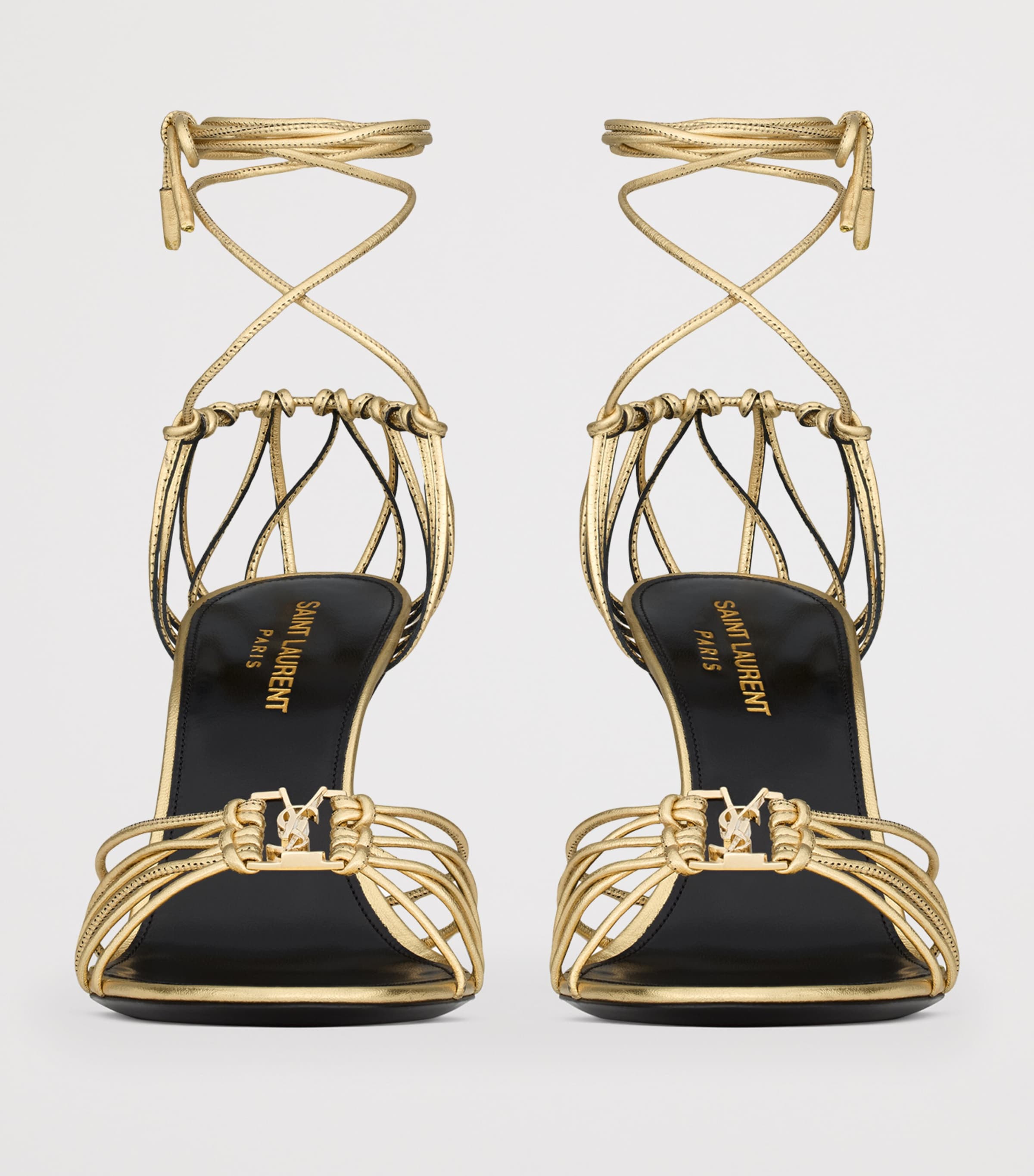 【SAINT LAURENT】バビロン90レザーサンダル Saint Laurent Leather Babylone Sandals 90 | Harrods US