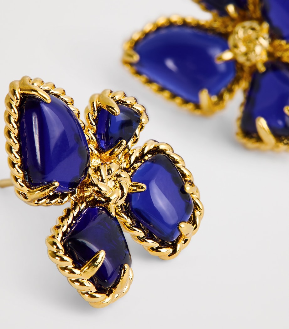 Bloom Stud Earrings GOBLU/GOLD/BLUE Image 5