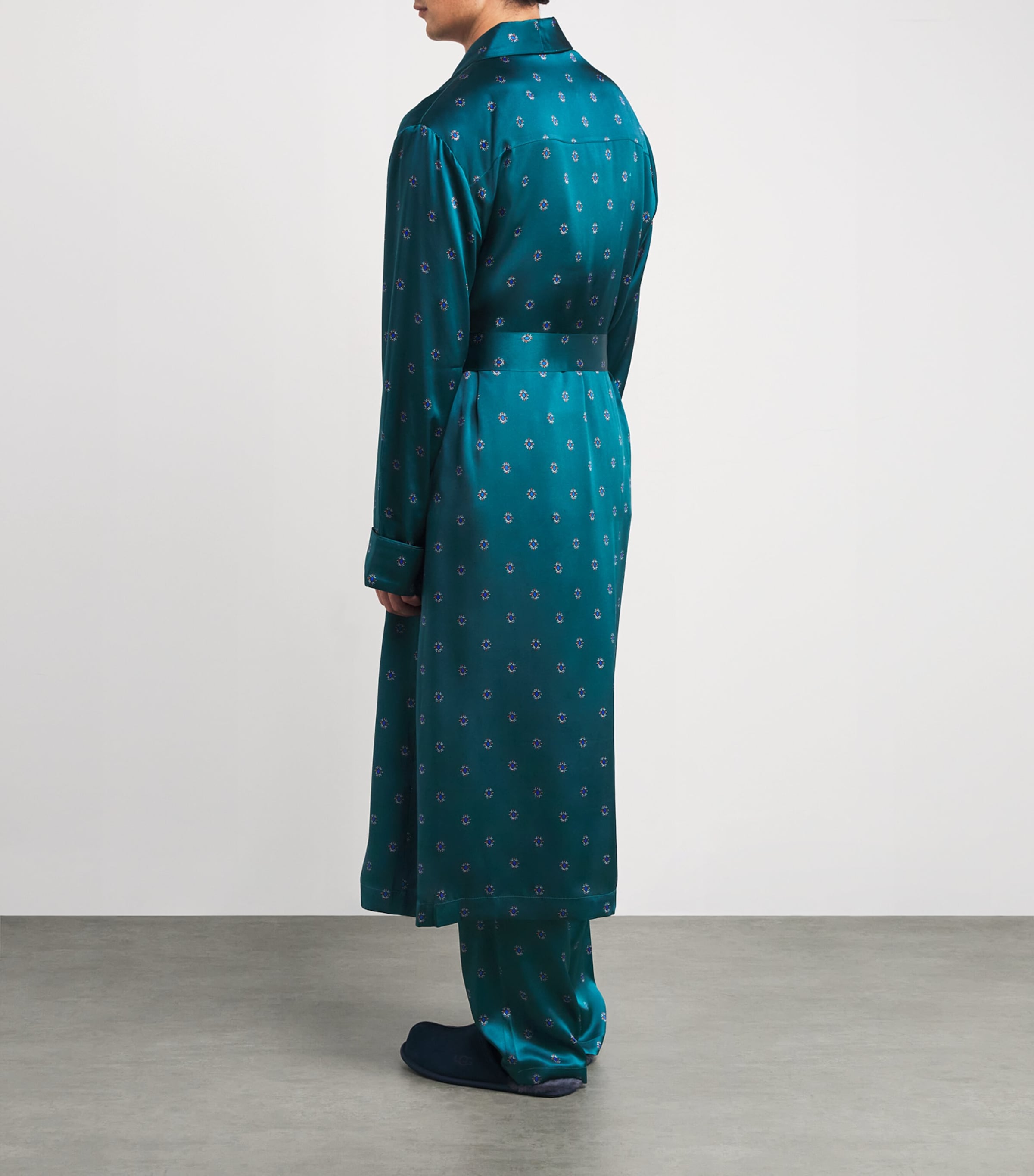 Silk Jewel Print Night Robe MULTI Image 3