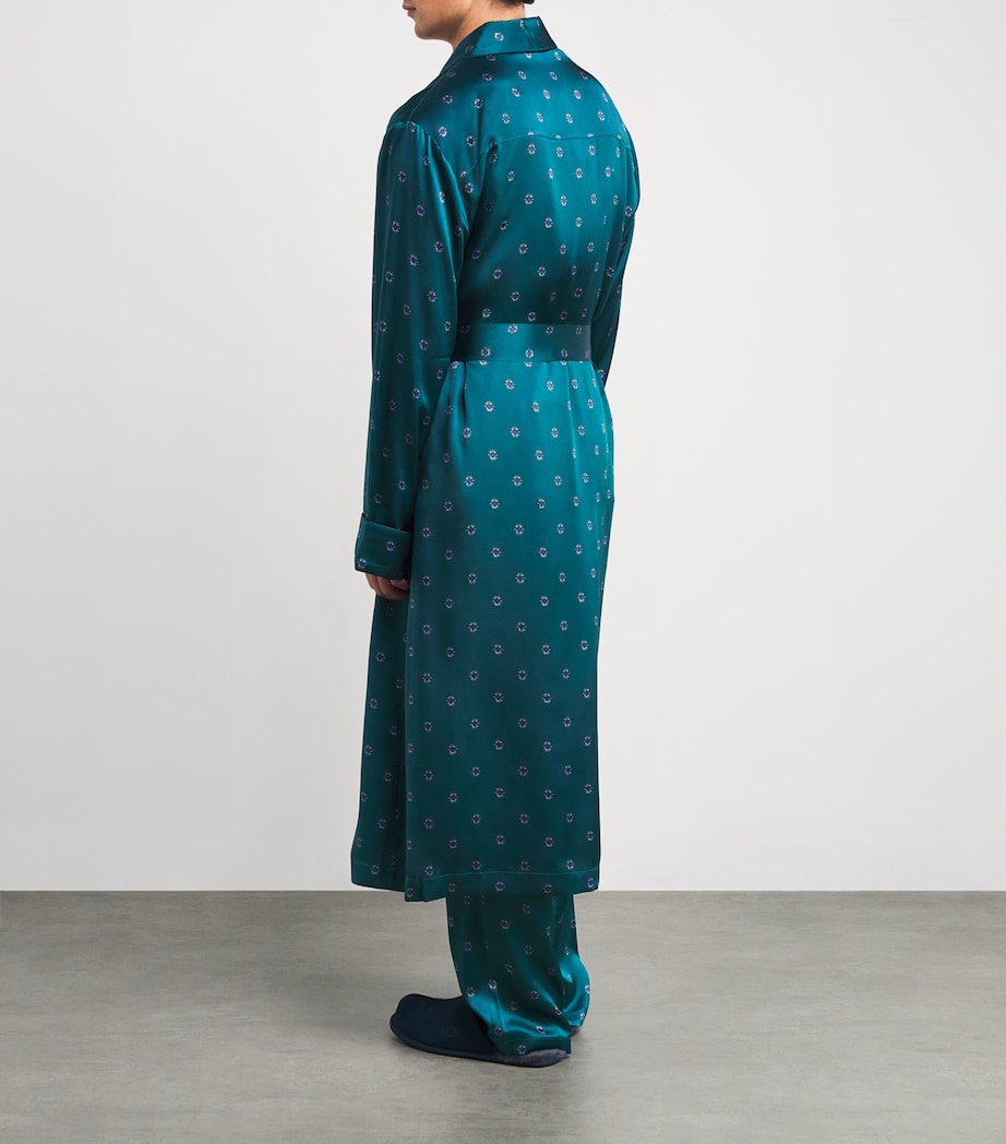 Silk Jewel Print Night Robe MULTI Image 3