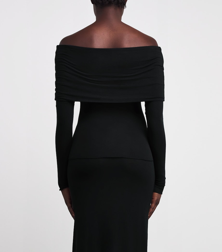 Sheer Modal Off-The-Shoulder Top ONYX Image 4