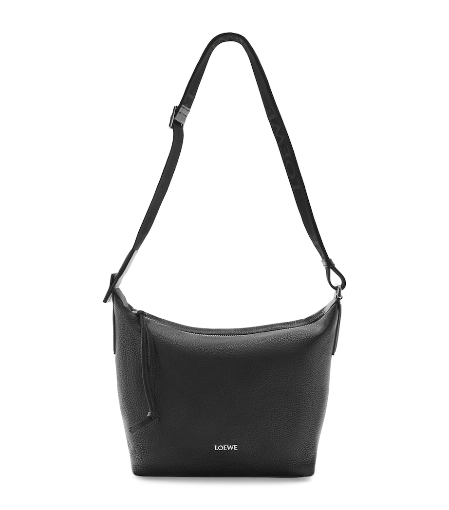 Small Leather Cubi Cross-Body Bag BLACK Image 1