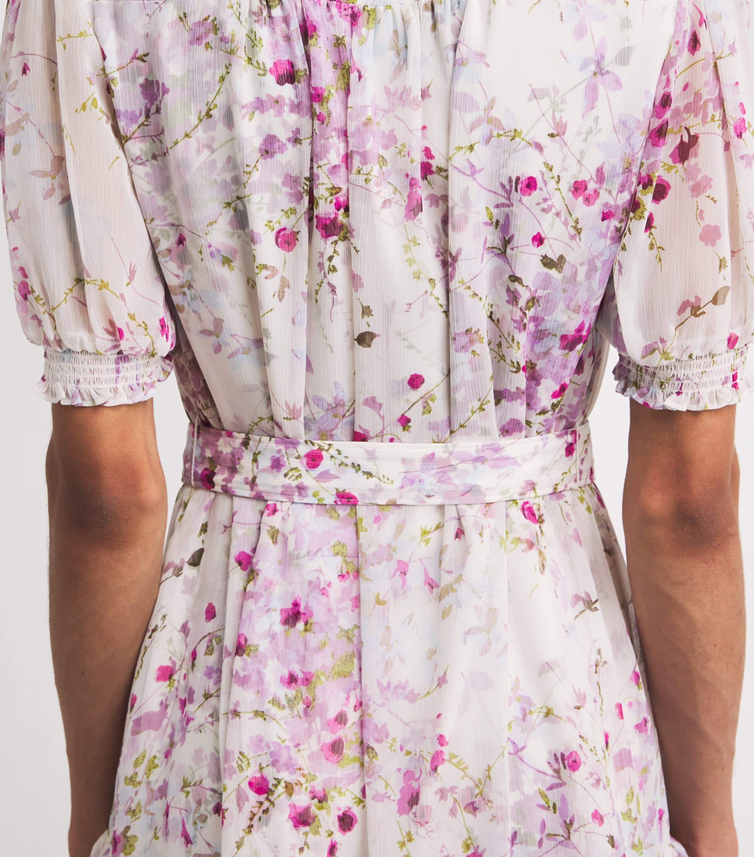 Cinq A Sept Womens Midsummer Bloom Halbini Mini Dress Ivory Multi Image 4