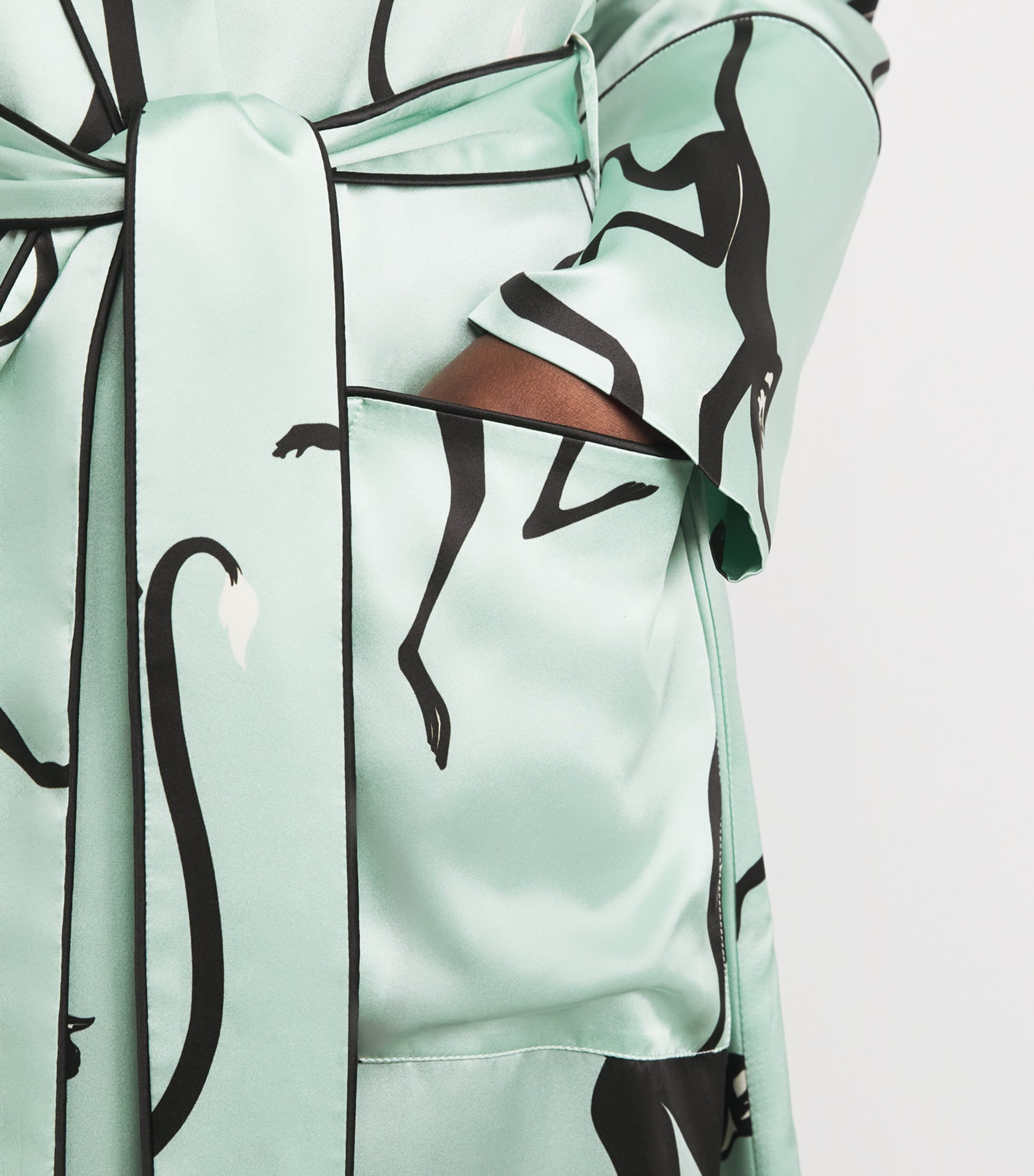 Silk Monkey Print Capability Robe MONIKA Image 6