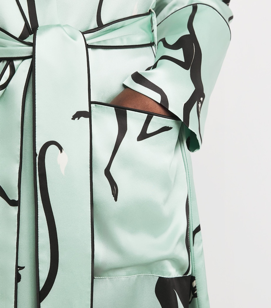 Silk Monkey Print Capability Robe MONIKA Image 6