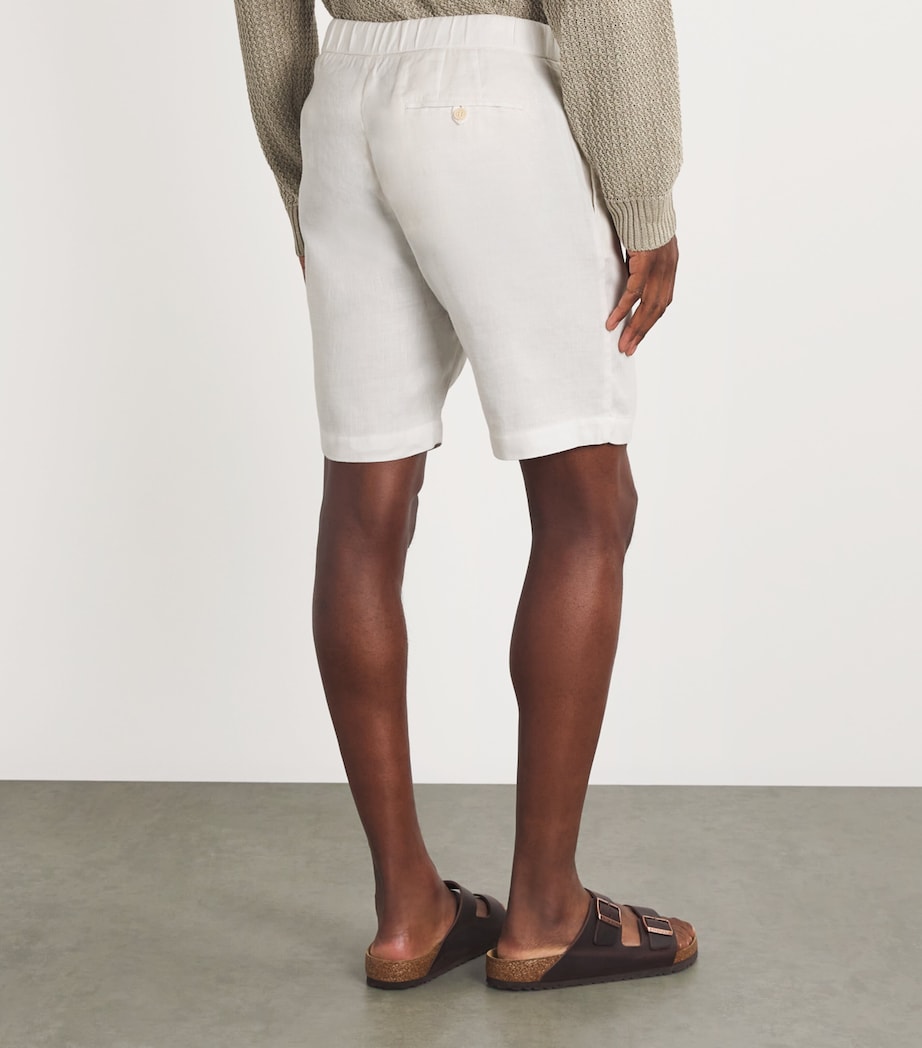 Linen-Cotton Felipe Shorts WHITE Image 4
