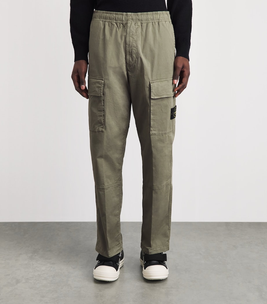 Stone Island Mens Stretch Organic Cotton Cargo Trousers Image 4