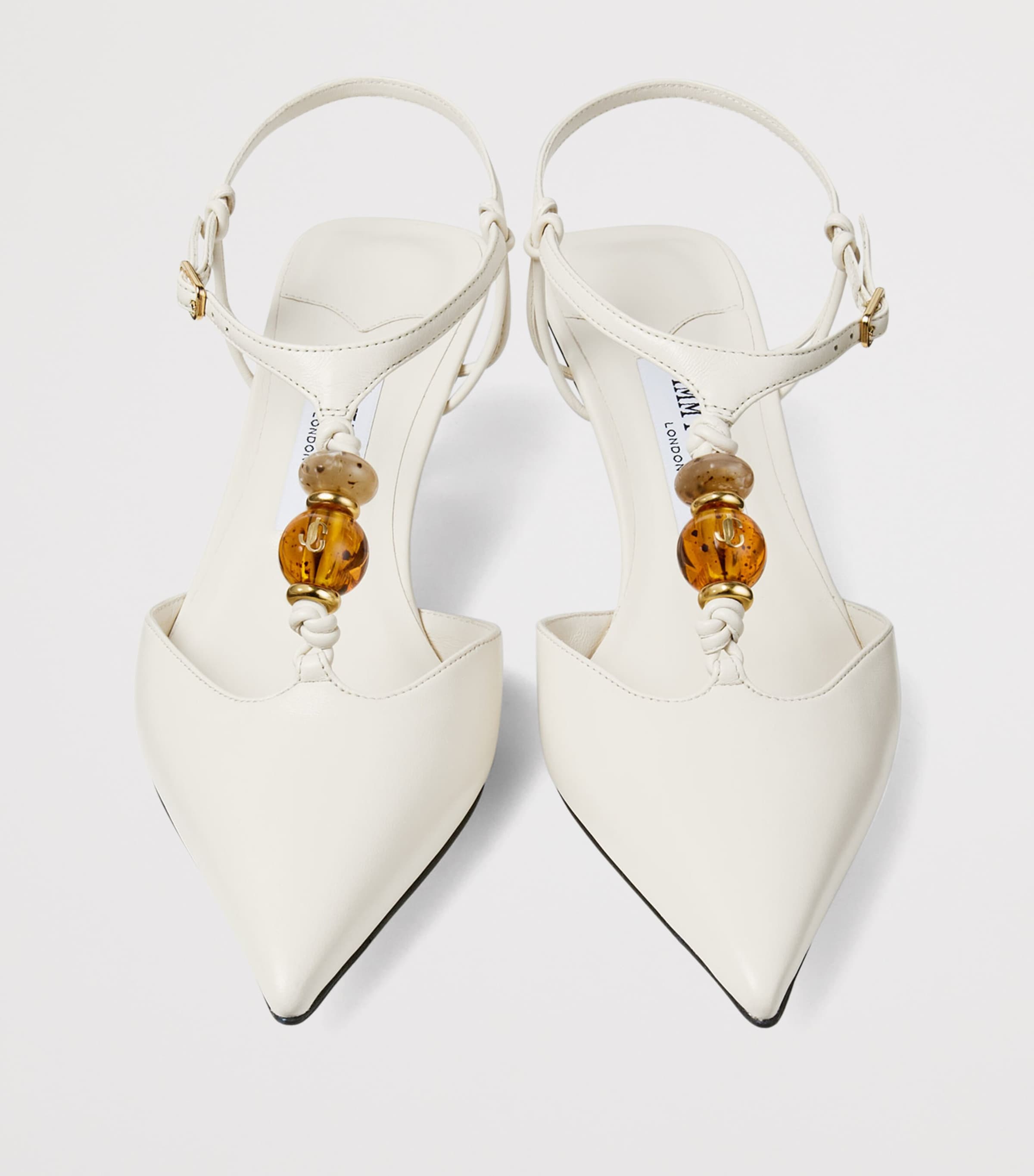 Jimmy Choo Lauri 50 Leather Slingback Pumps Latte Mix Image 4
