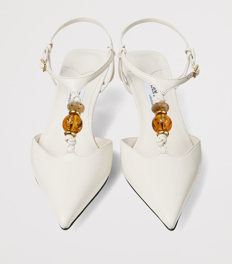 Jimmy Choo Lauri 50 Leather Slingback Pumps Latte Mix Image 4