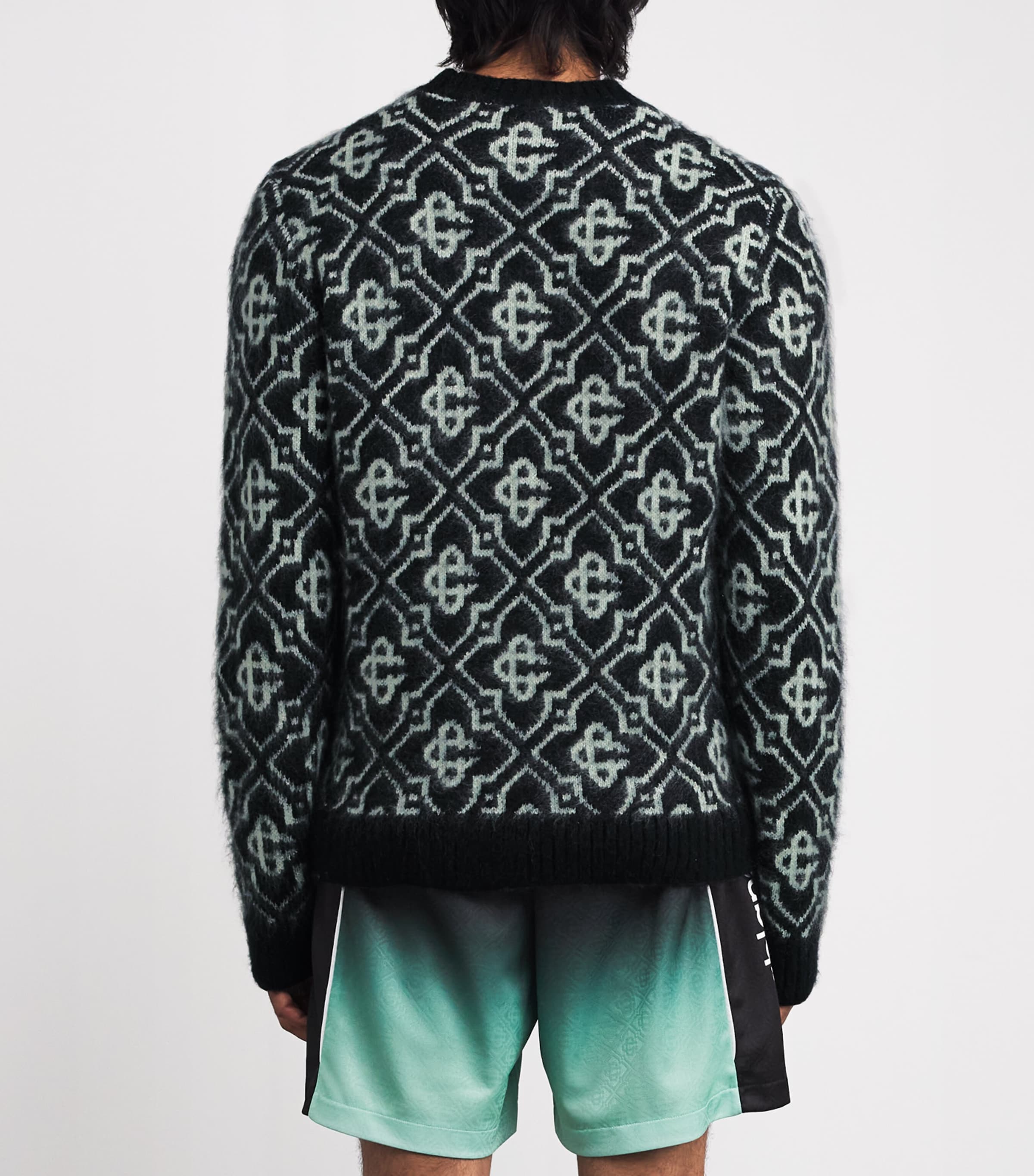 Casablanca Mens Mohair-Blend Monogram Sweater Monogram Image 4