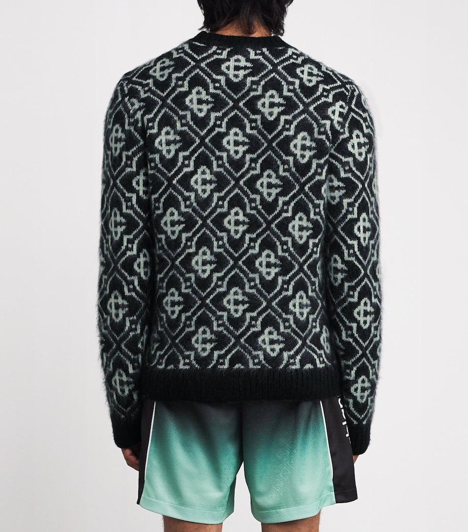 Casablanca Mens Mohair-Blend Monogram Sweater Monogram Image 4