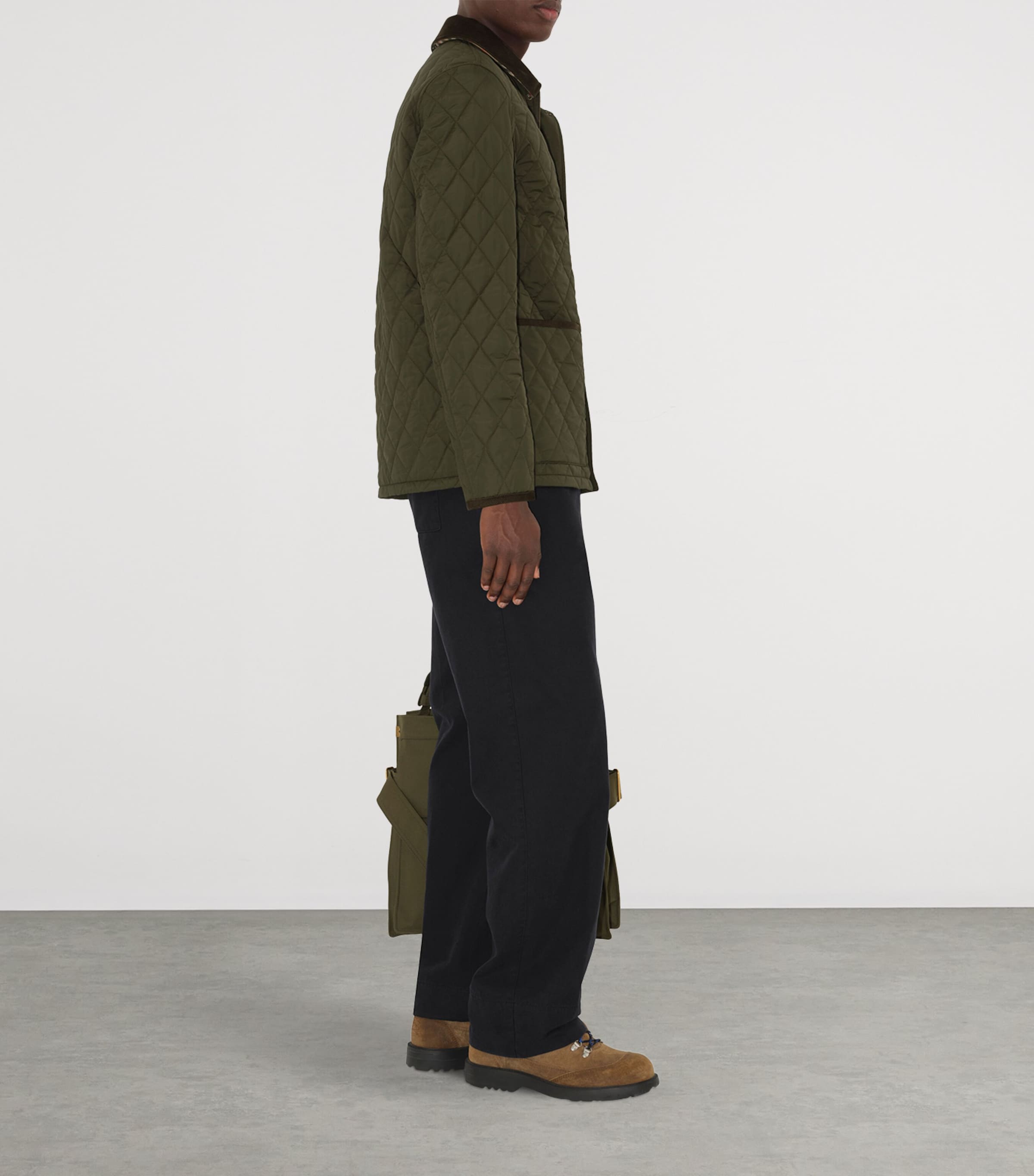 Burberry Mens Quilted Barn Jacket Shale Image 4