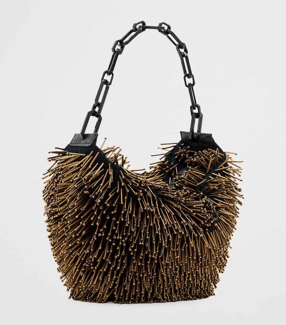 Embellished Madea Shoulder Bag WARM BRASS/BLACK Image 3