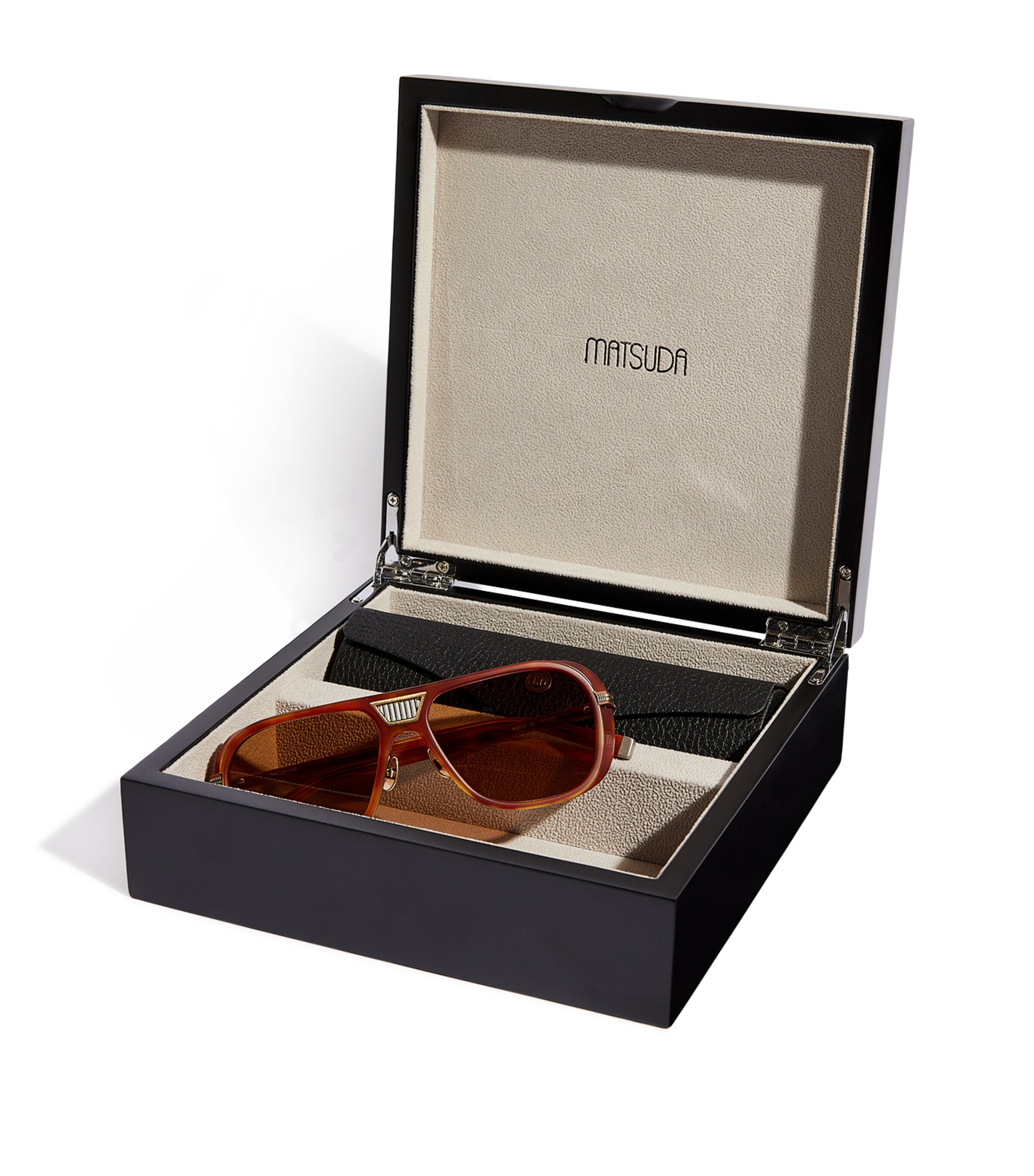 Matsuda Gradient Lens Aviator Sunglasses Antique Gold Mte Dmi Image 4