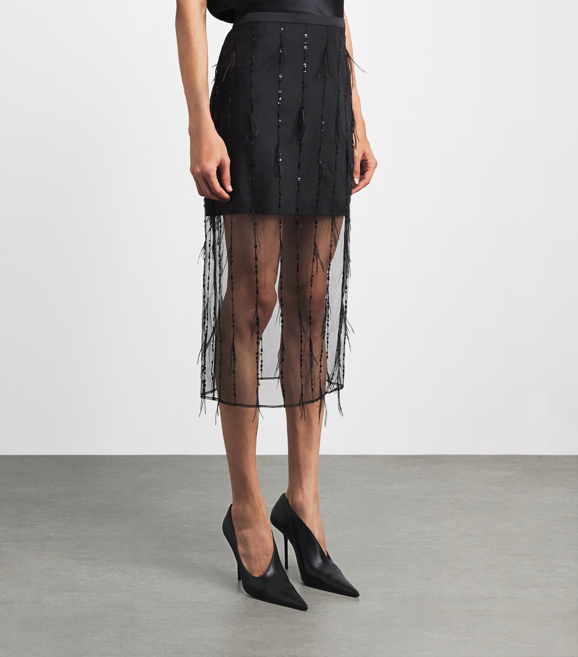 Rag & Bone Womens Embellished Geena Mini Skirt Black Image 4