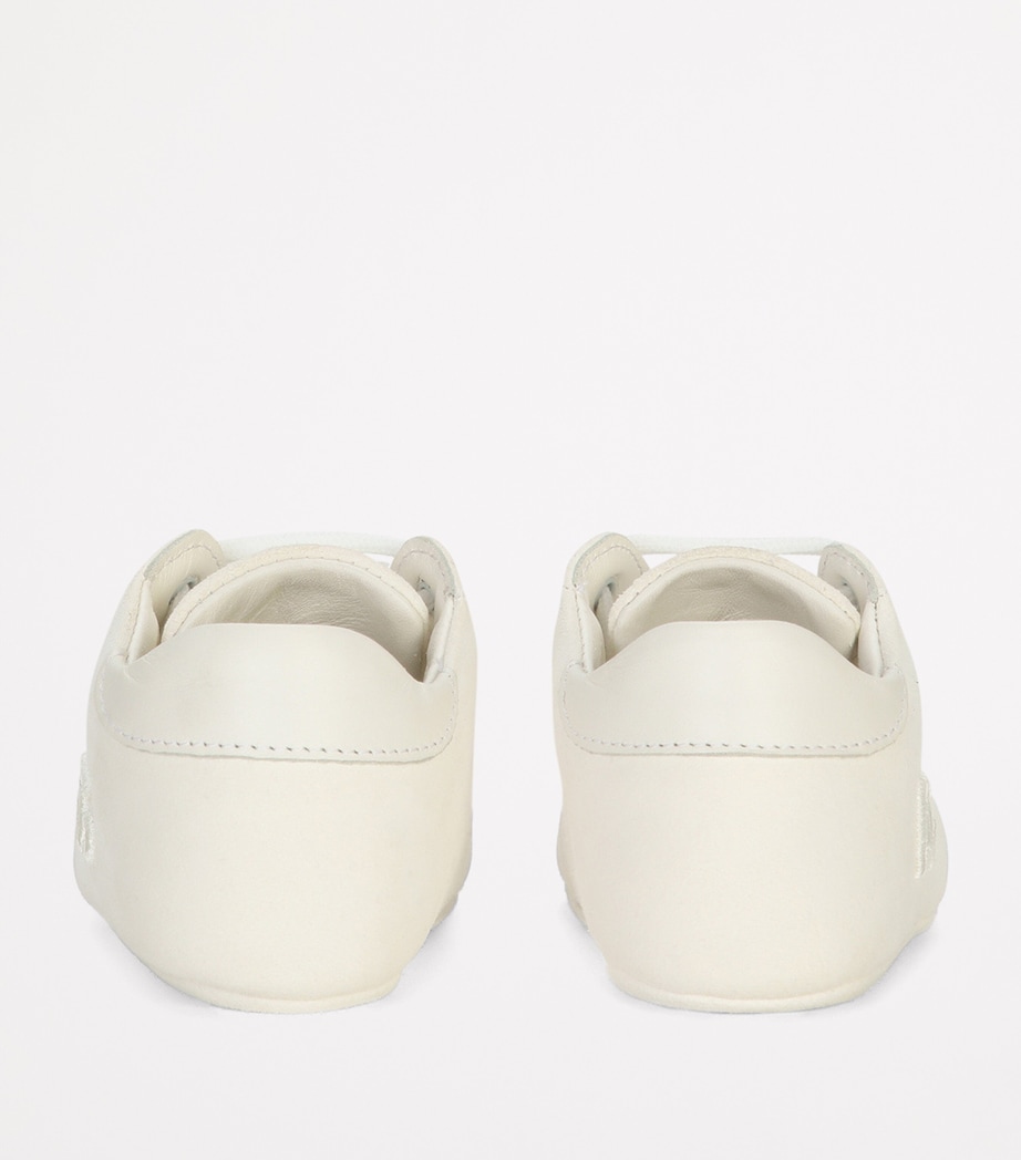 Leather Logo Sneakers 80001-WHITE Image 3