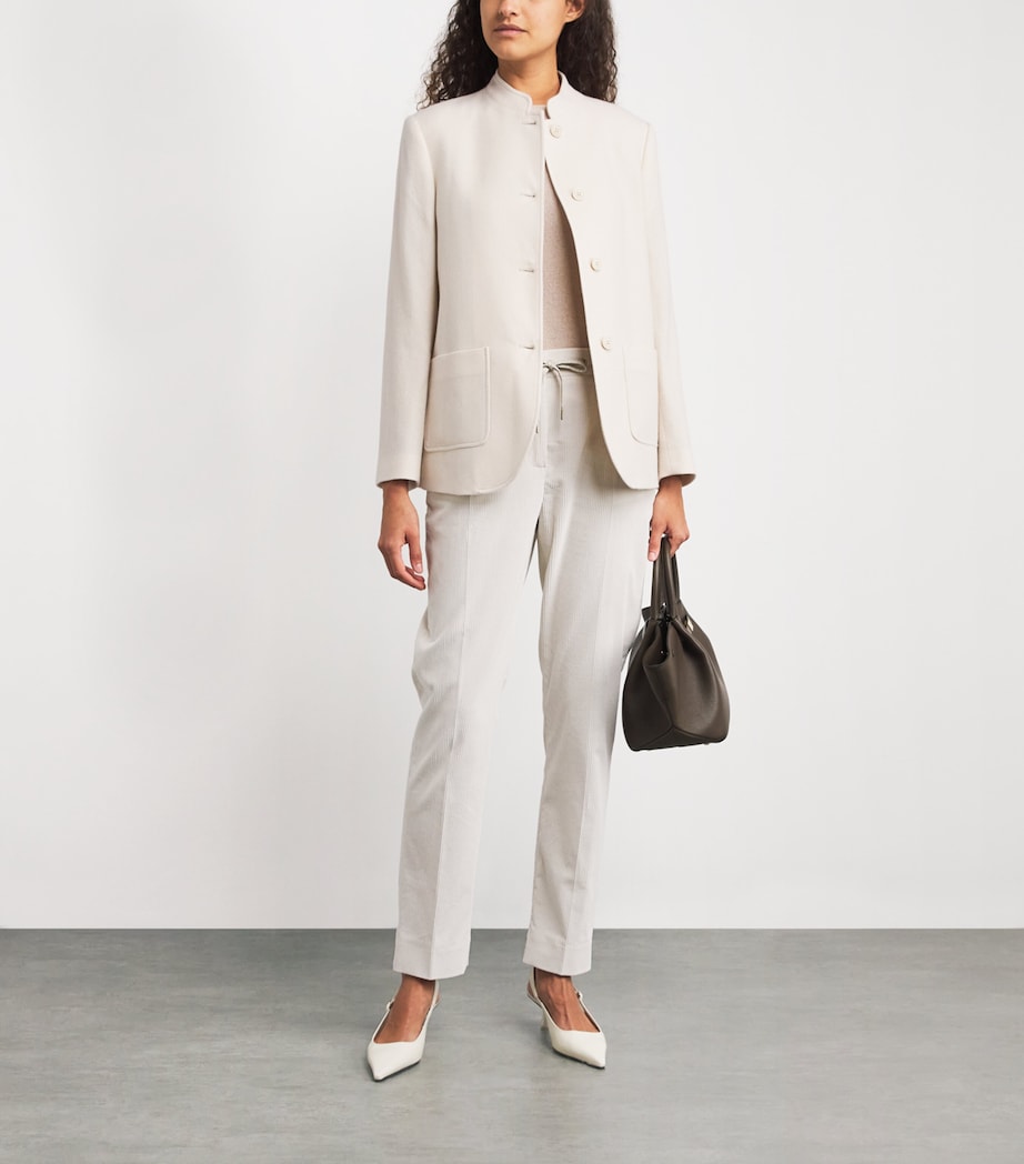 Cashmere Stand-Collar Jacket AVORIO Image 2