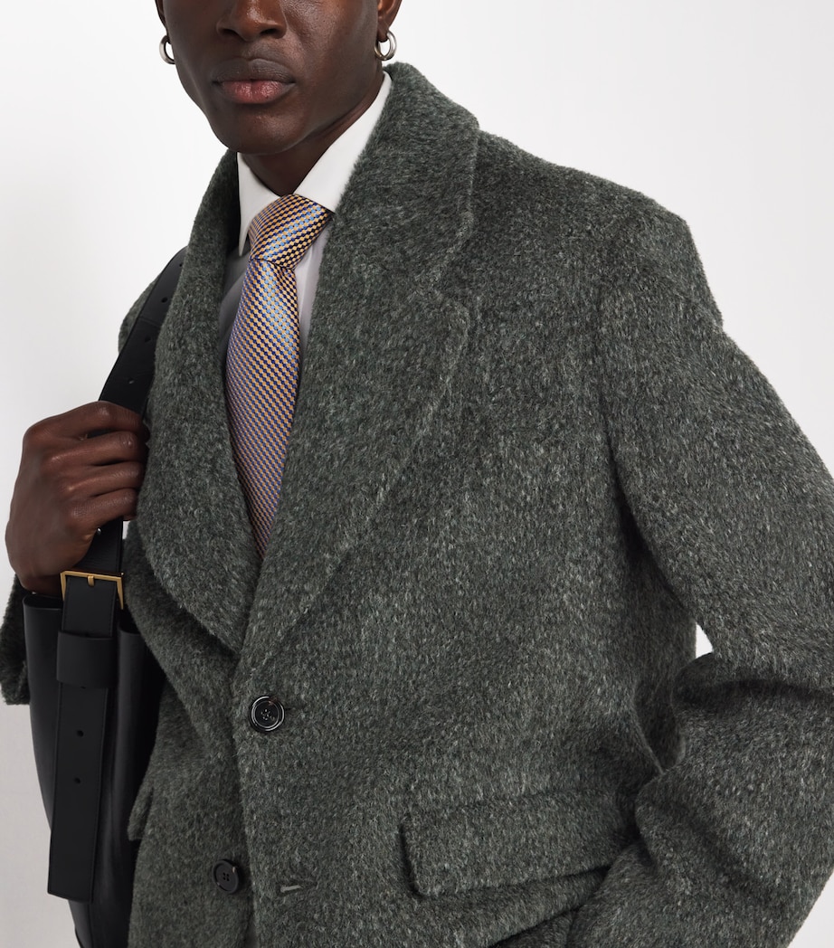 Argento Overcoat SPOTTED BLACK WOOL Image 6