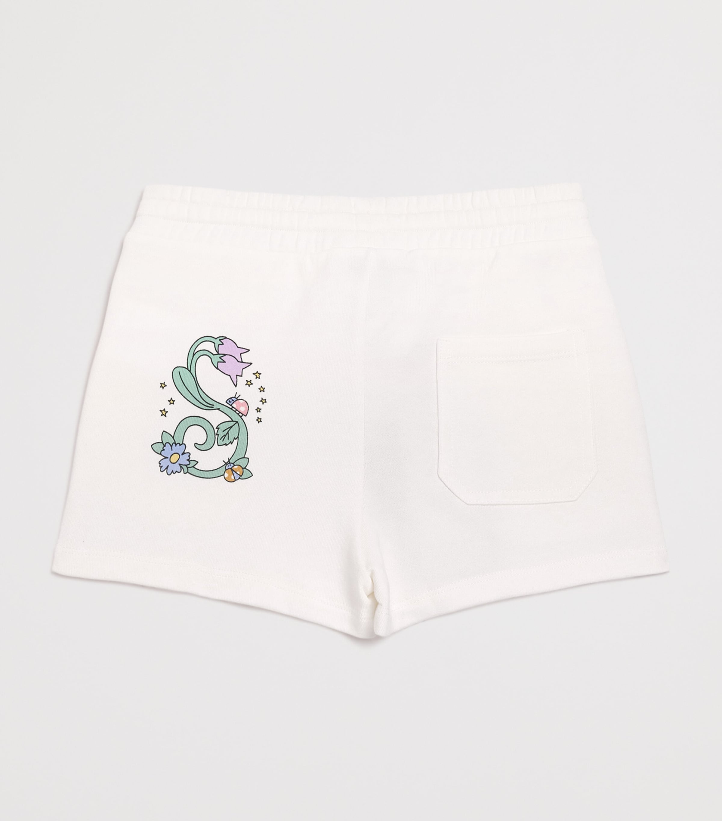 Cotton Drawstring Shorts (2-12 Years) 101IVORY Image 2