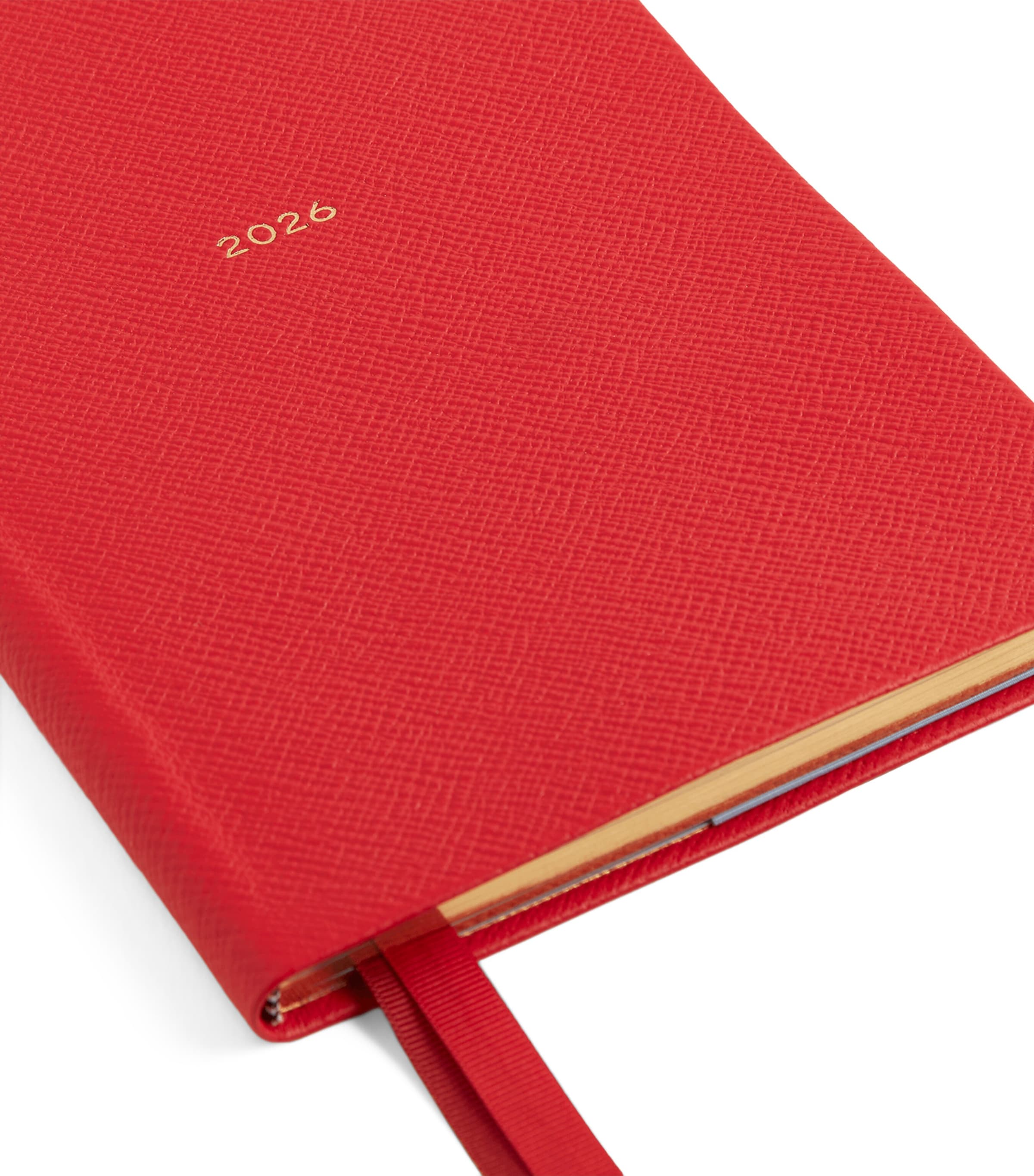 Leather Soho A5 2026 Diary SCARLET RED Image 5