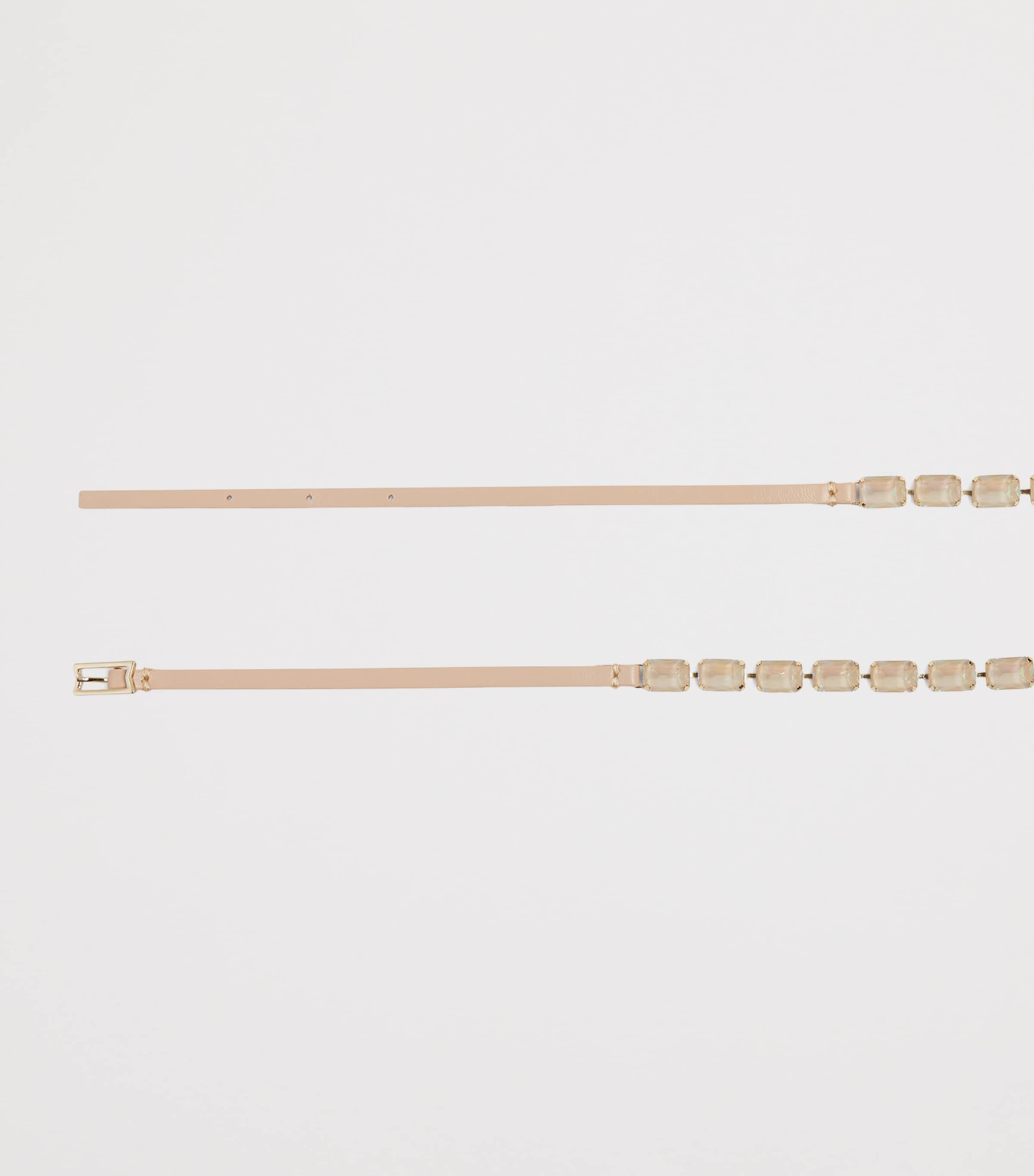 Max Mara Leather Embellished Belt Powder Image 2