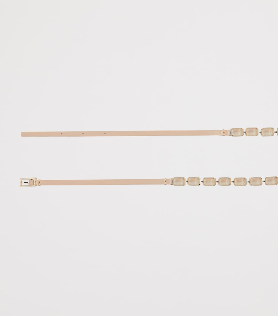 Max Mara Leather Embellished Belt Powder Image 2