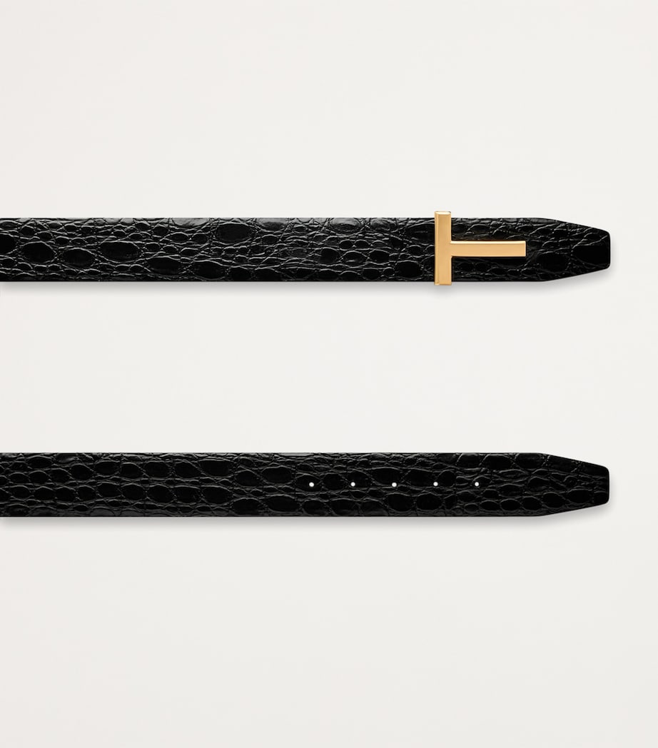 Leather Reversible T Icon Belt 1N001 Image 2