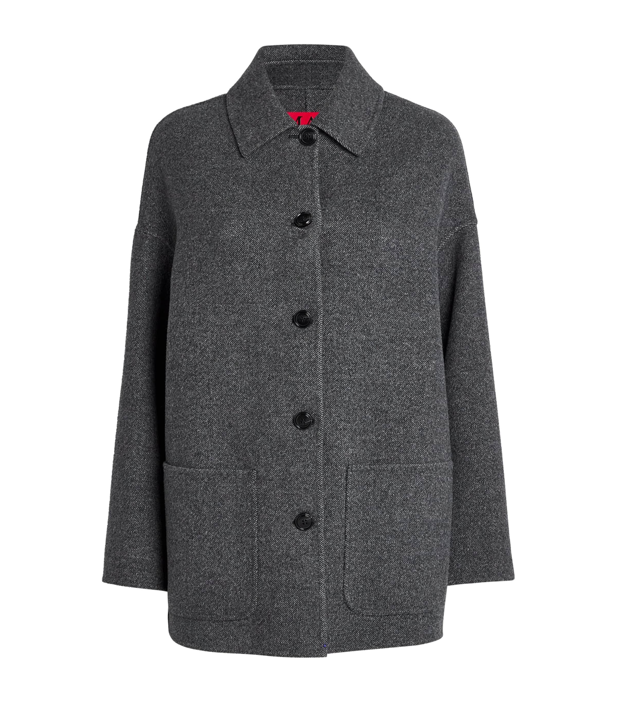 Max & Co Virgin Wool Short Coat In Black