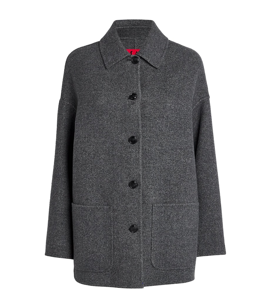 Virgin Wool Short Coat BLACK Image 1