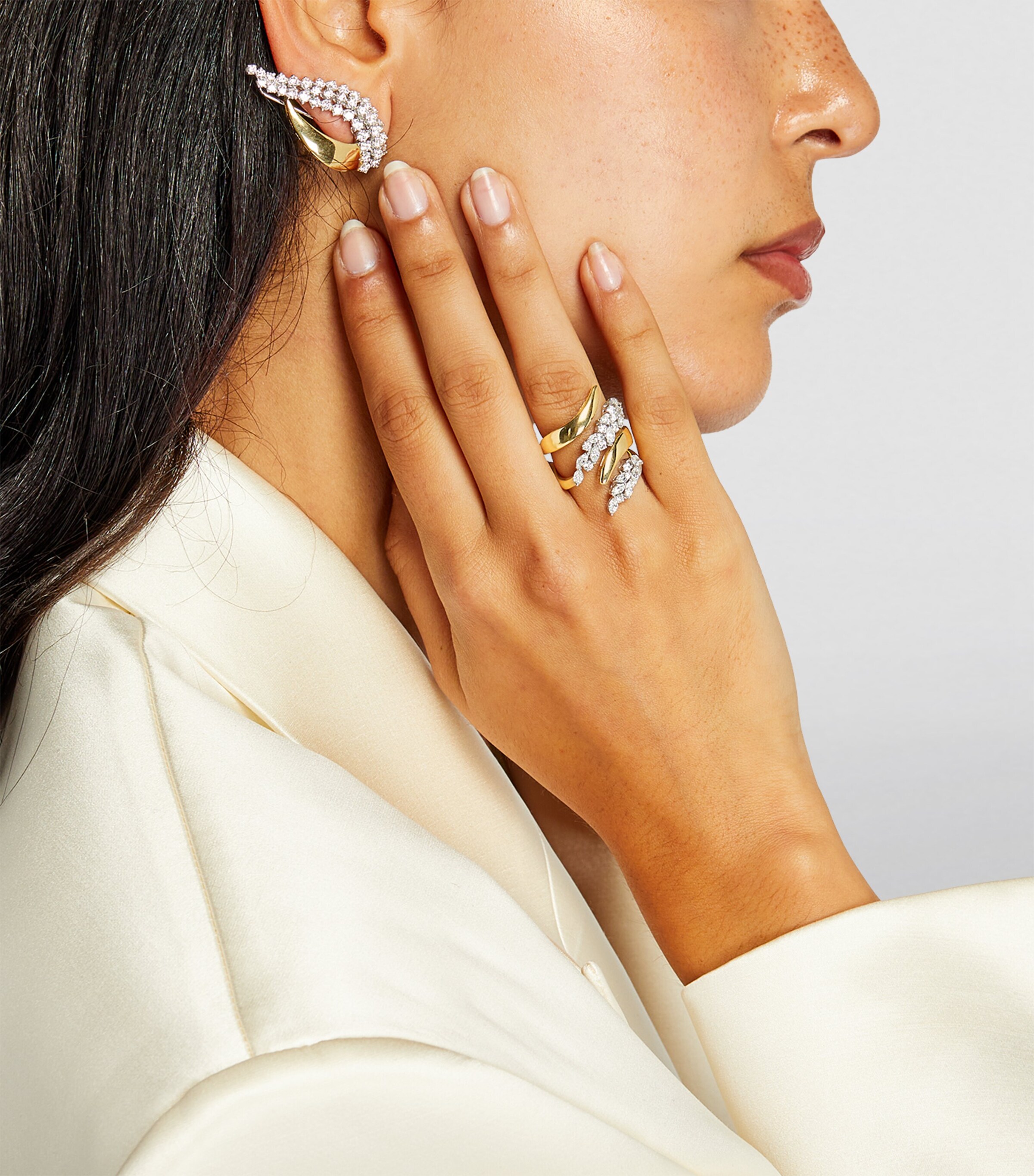 Yellow Gold and Diamond Golden Strada Stackable Ring YELLOW GOLD Image 5