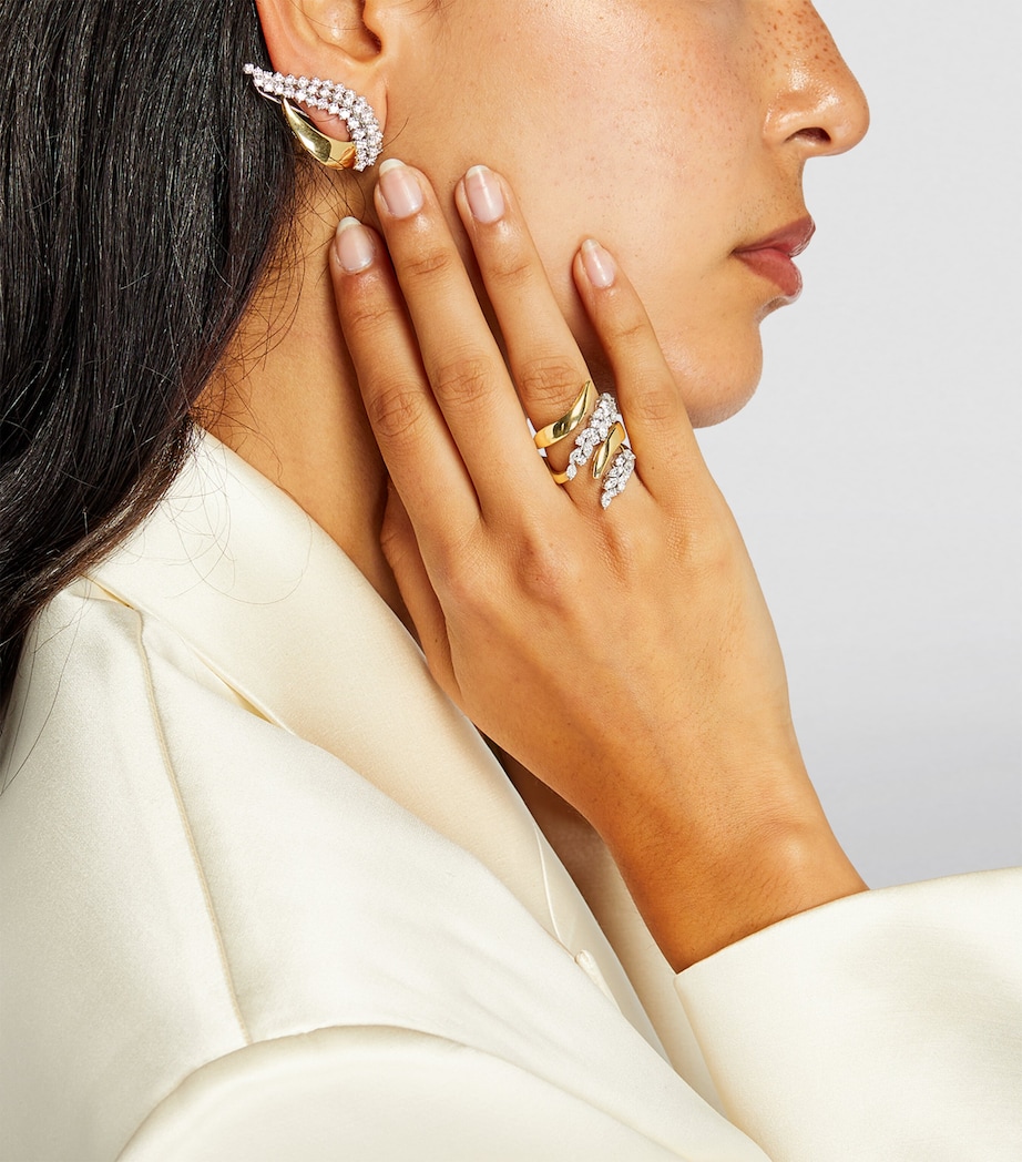 Yellow Gold and Diamond Golden Strada Stackable Ring YELLOW GOLD Image 5