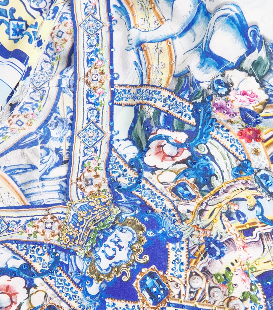 Silk Printed Short Kaftan WALLWOND Image 5